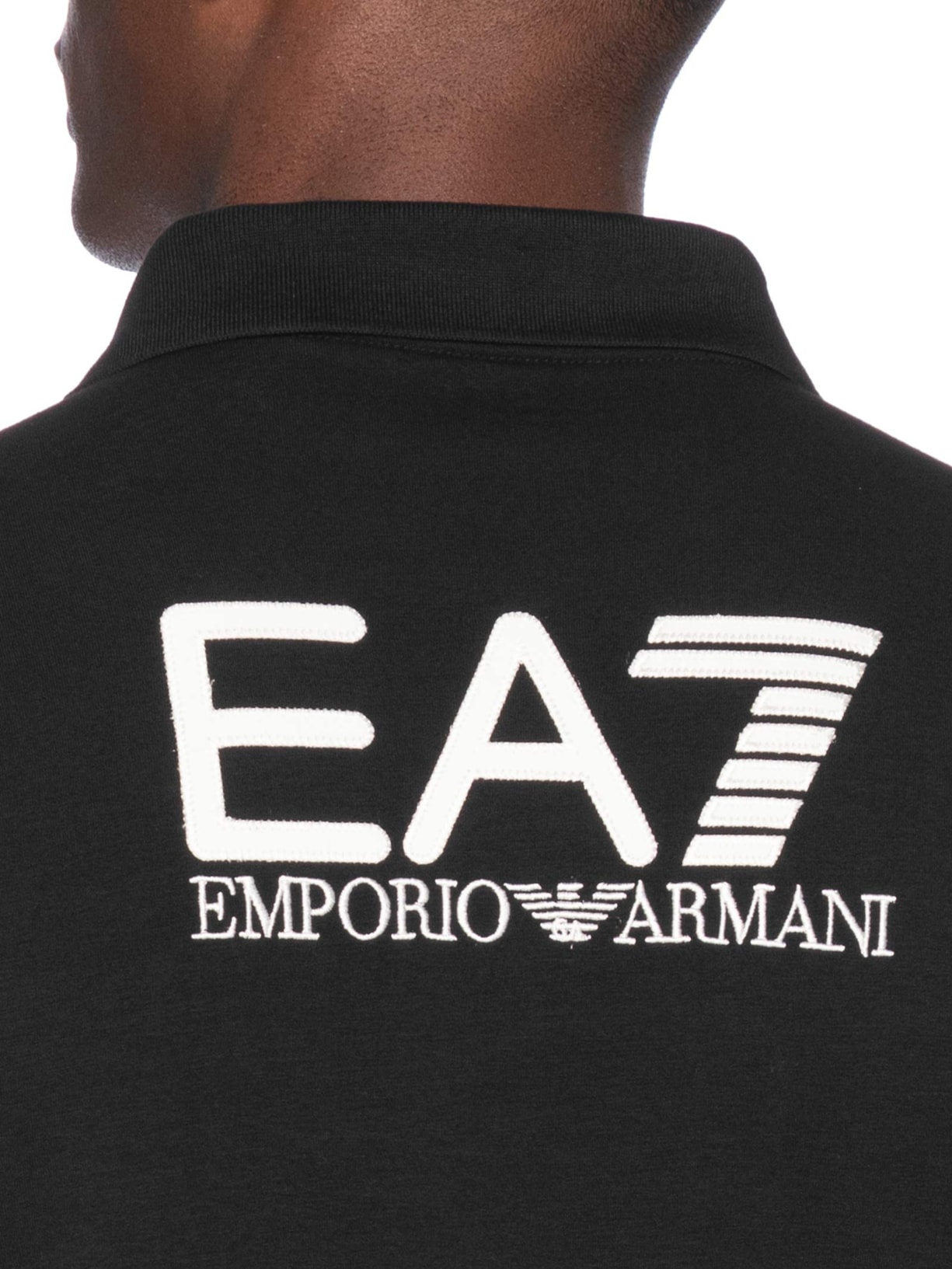 Polo Masculina Slim Fit Train Visibility Preto Ea7 Emporio Armani