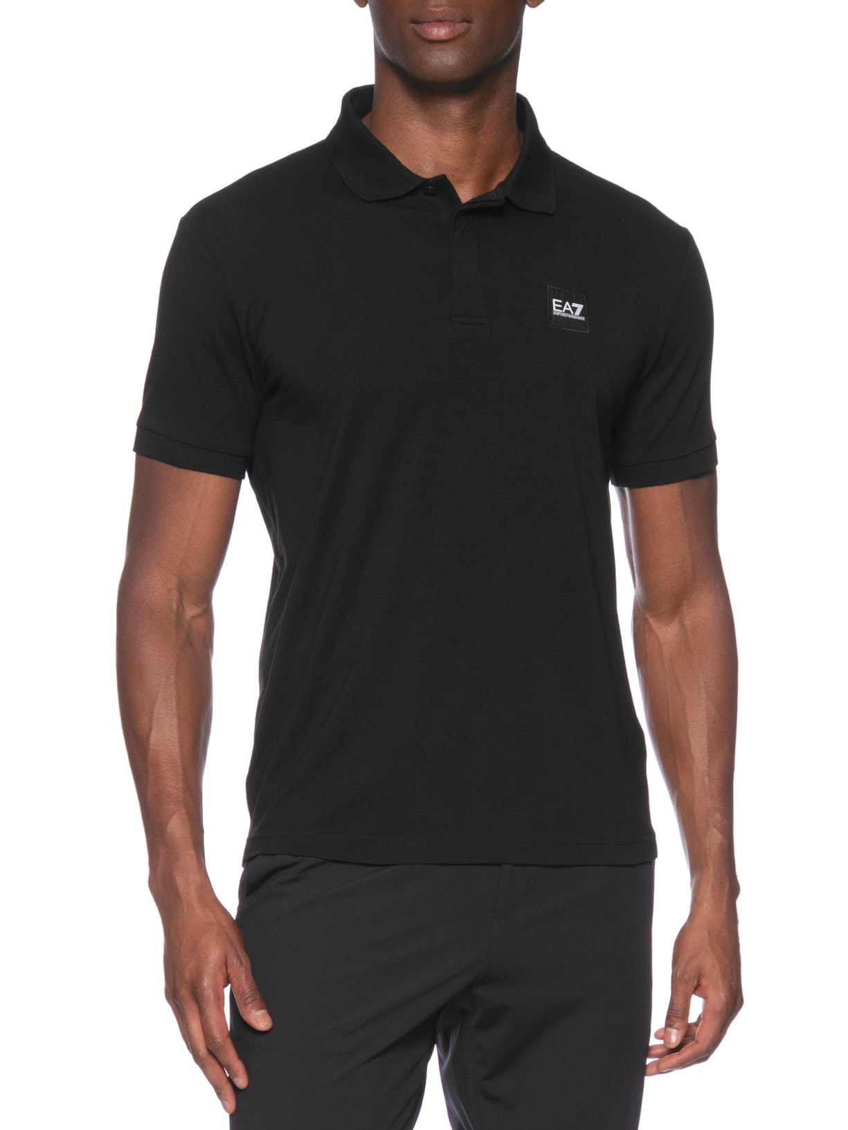 Polo Masculina Slim Fit Train Visibility Preto Ea7 Emporio Armani