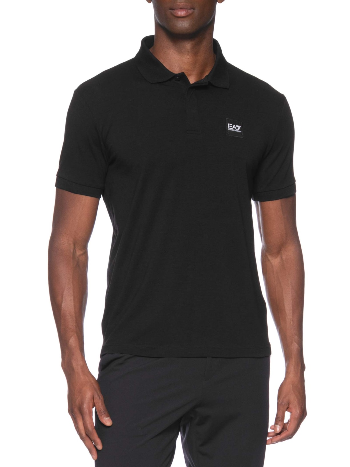 Polo Masculina Slim Fit Train Visibility Preto Ea7 Emporio Armani