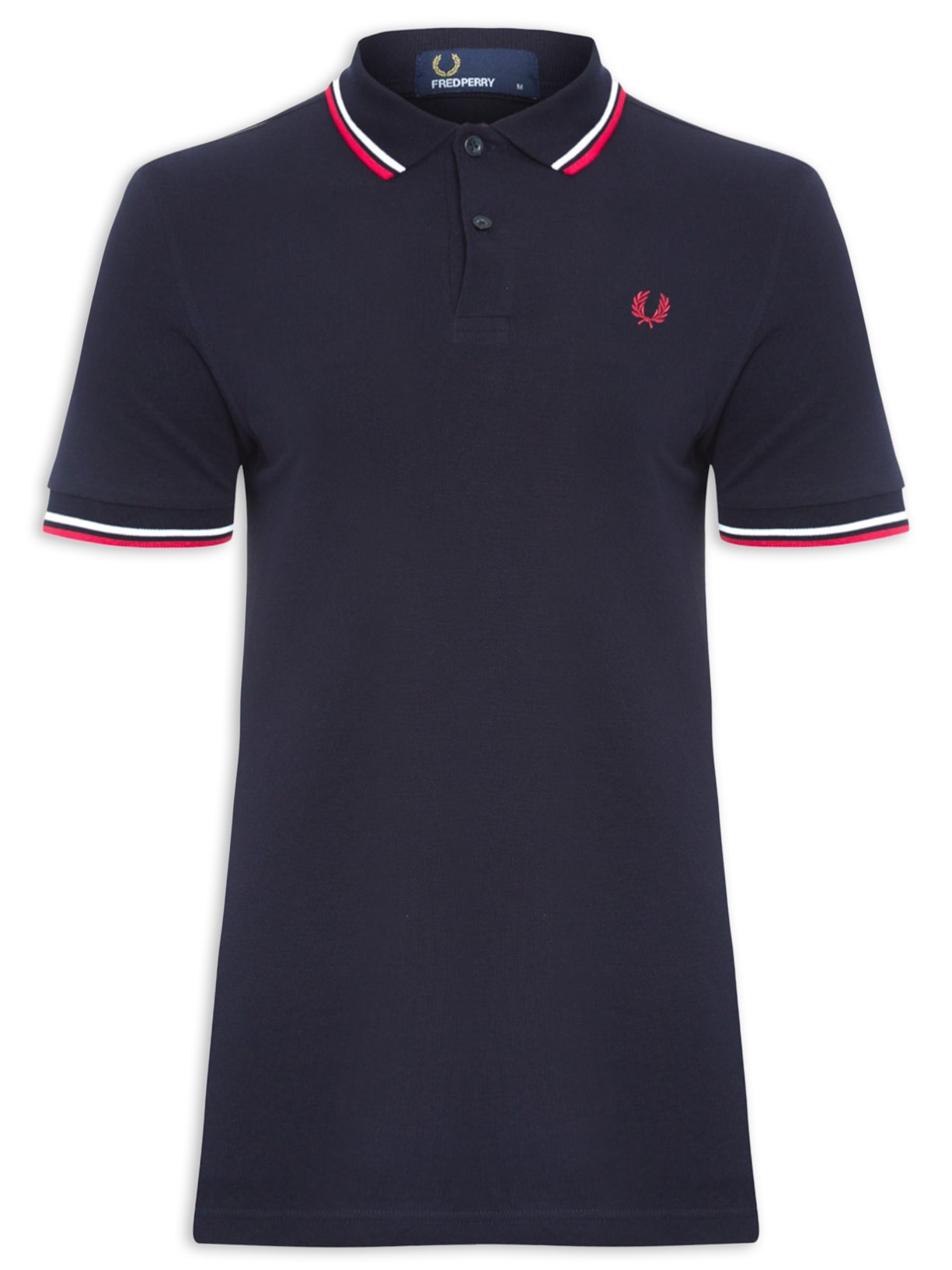 Polo Masculina Slim Fit Twin Tipped - Azul