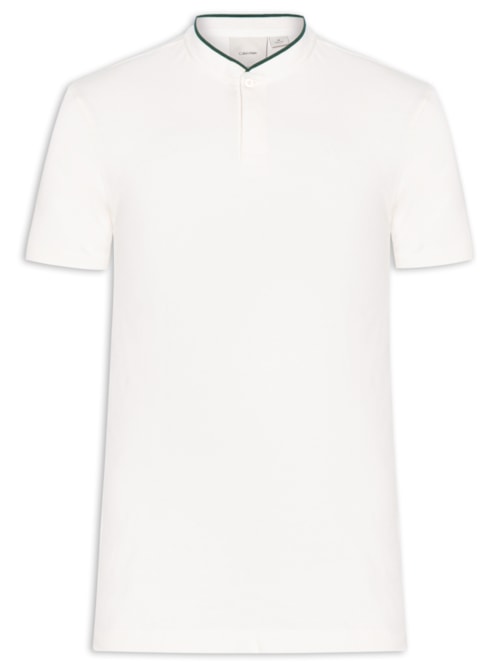 Polo Masculina Slim Gola Portuguesa - Branco