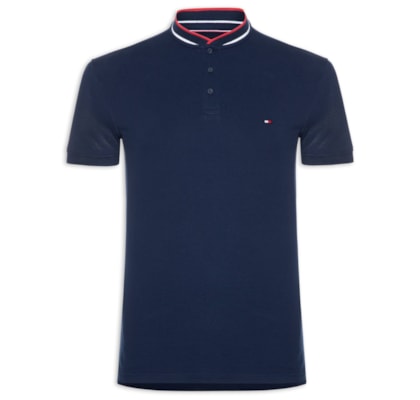 Polo Masculina Slim Gola Portuguesa – Azul