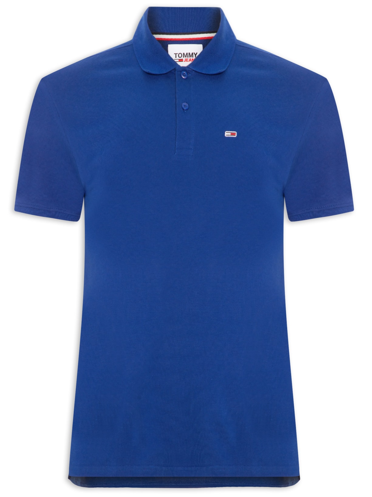 Polo Masculina Slim Placket - Azul