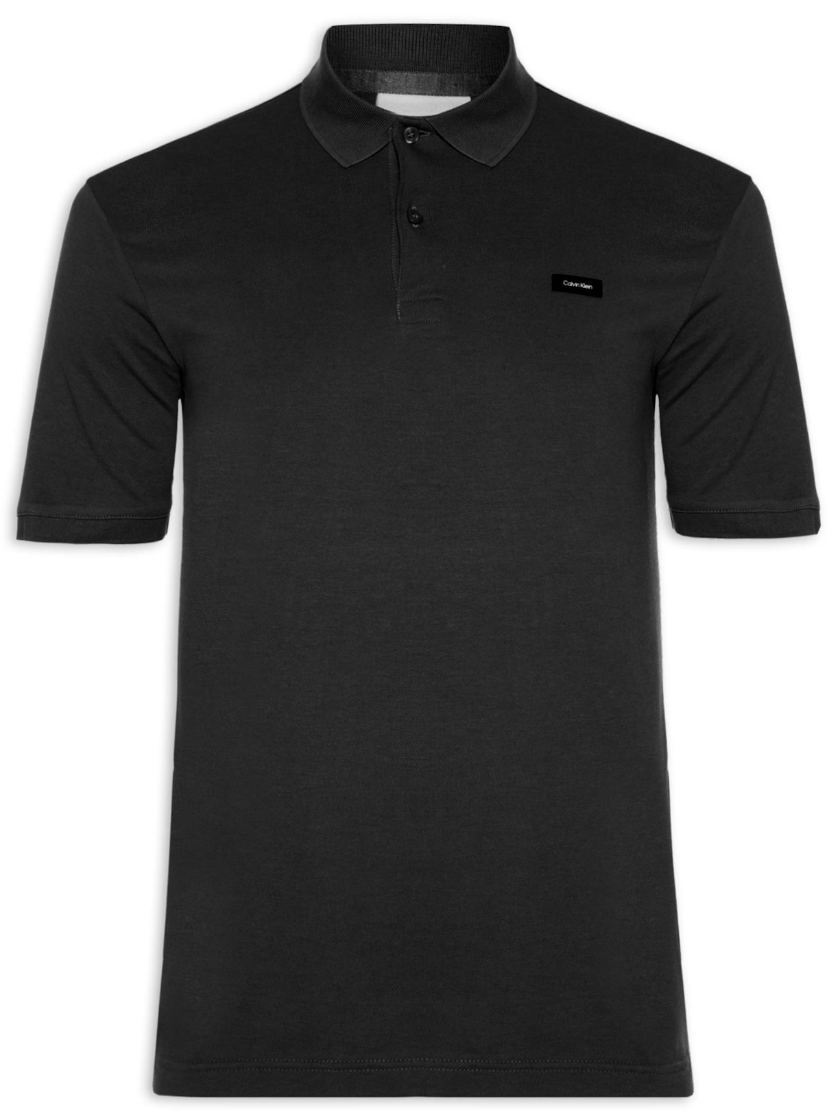 Polo Masculina Slim Smooth Cotton - Preto
