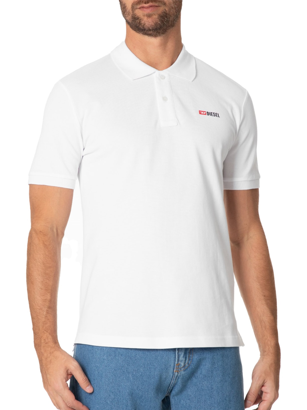 Polo Masculina Smith-Div Branco Diesel