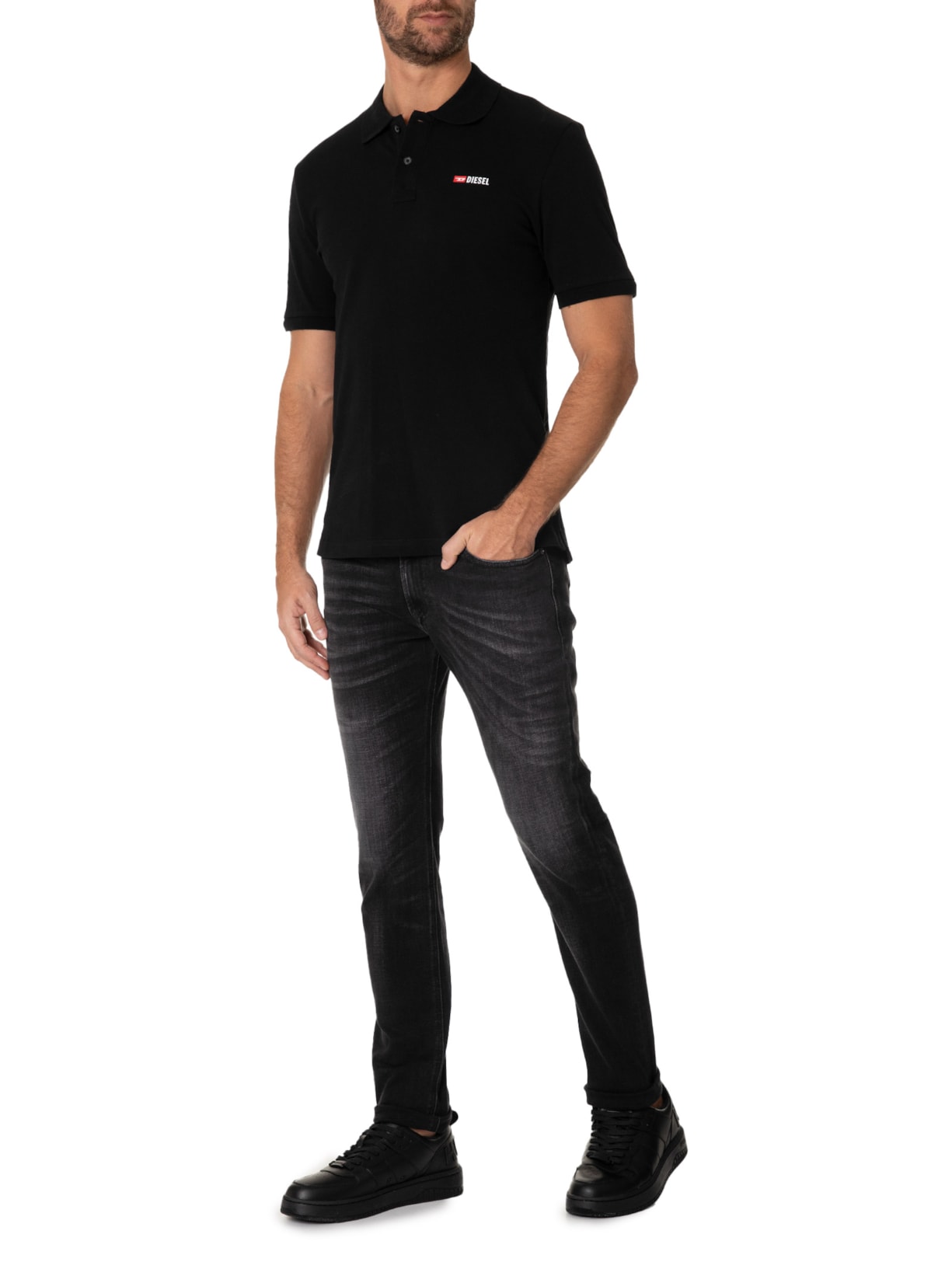 Polo Masculina Smith Div Preto Diesel