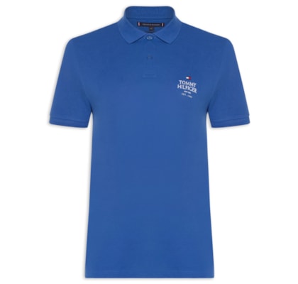 Polo Masculina Stack Chest Reg - Azul