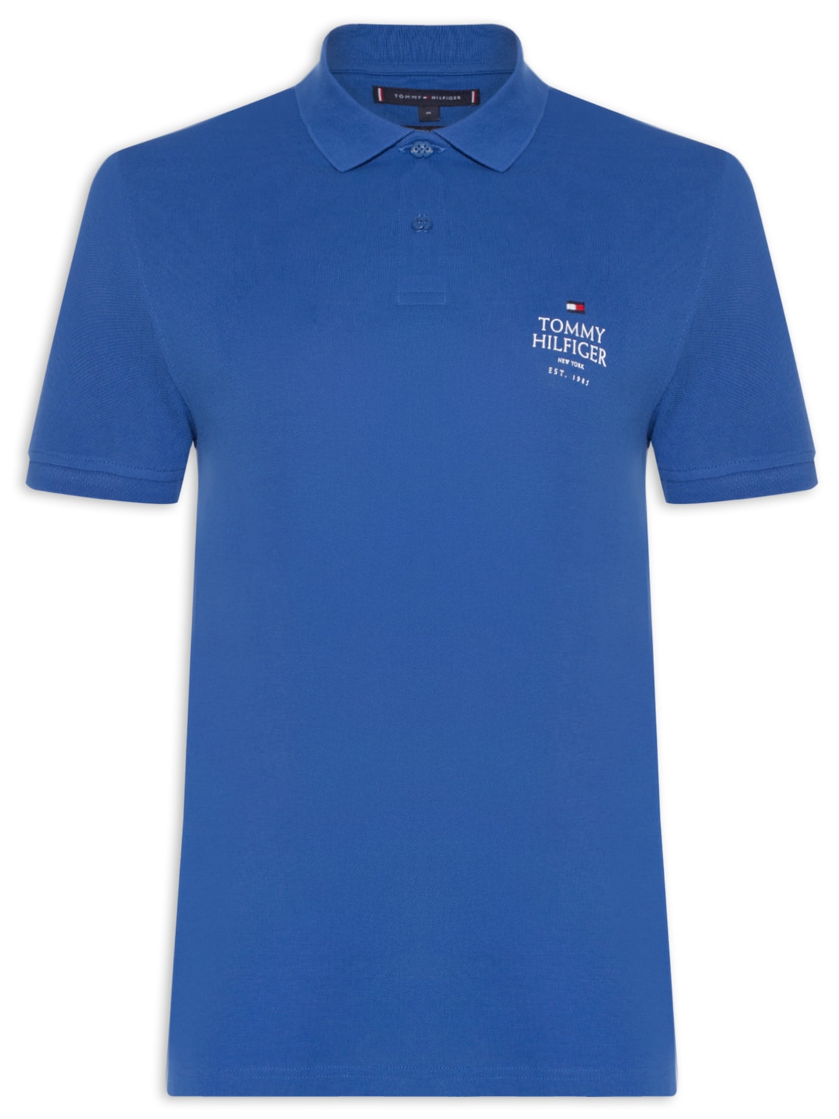 Polo Masculina Stack Chest Reg - Azul