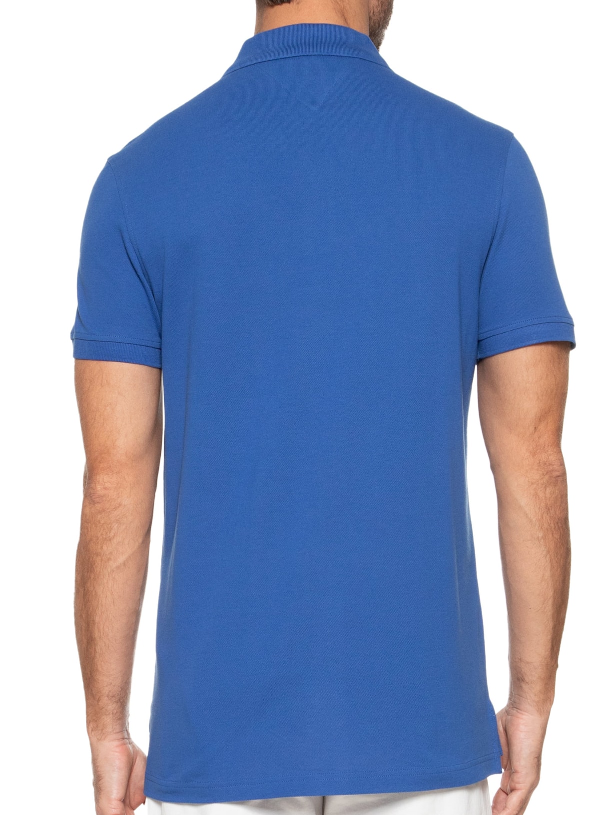 Polo Masculina Stack Chest Reg Azul Tommy Hilfiger