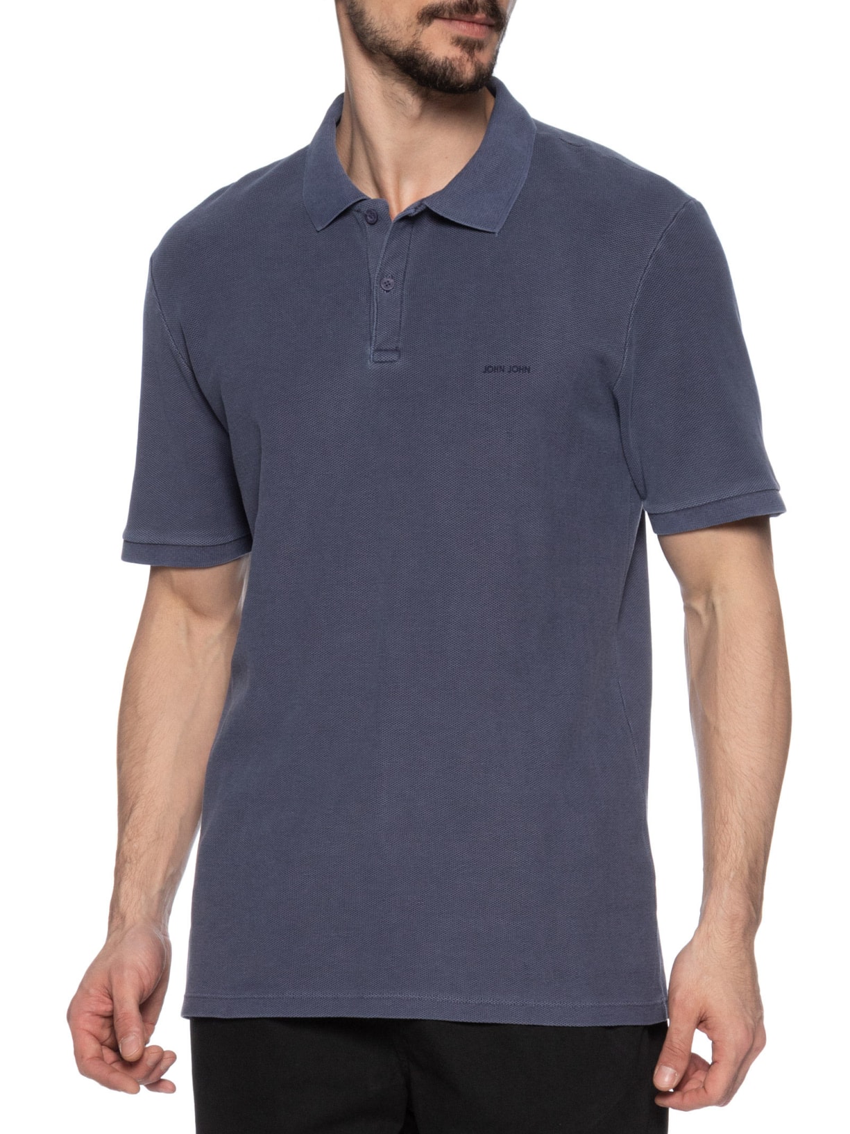 Polo Masculina Stone Azul John John