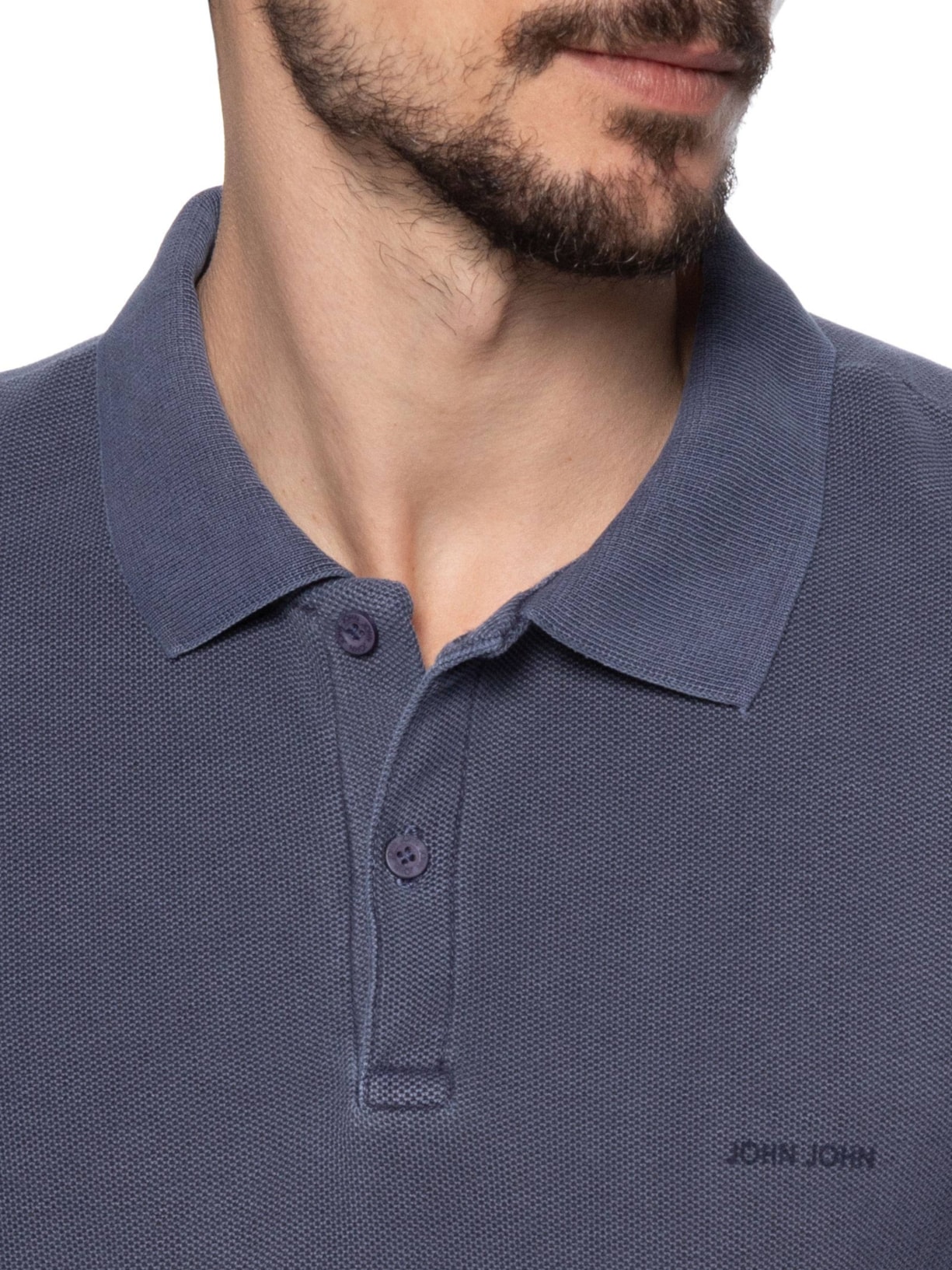 Polo Masculina Stone Azul John John