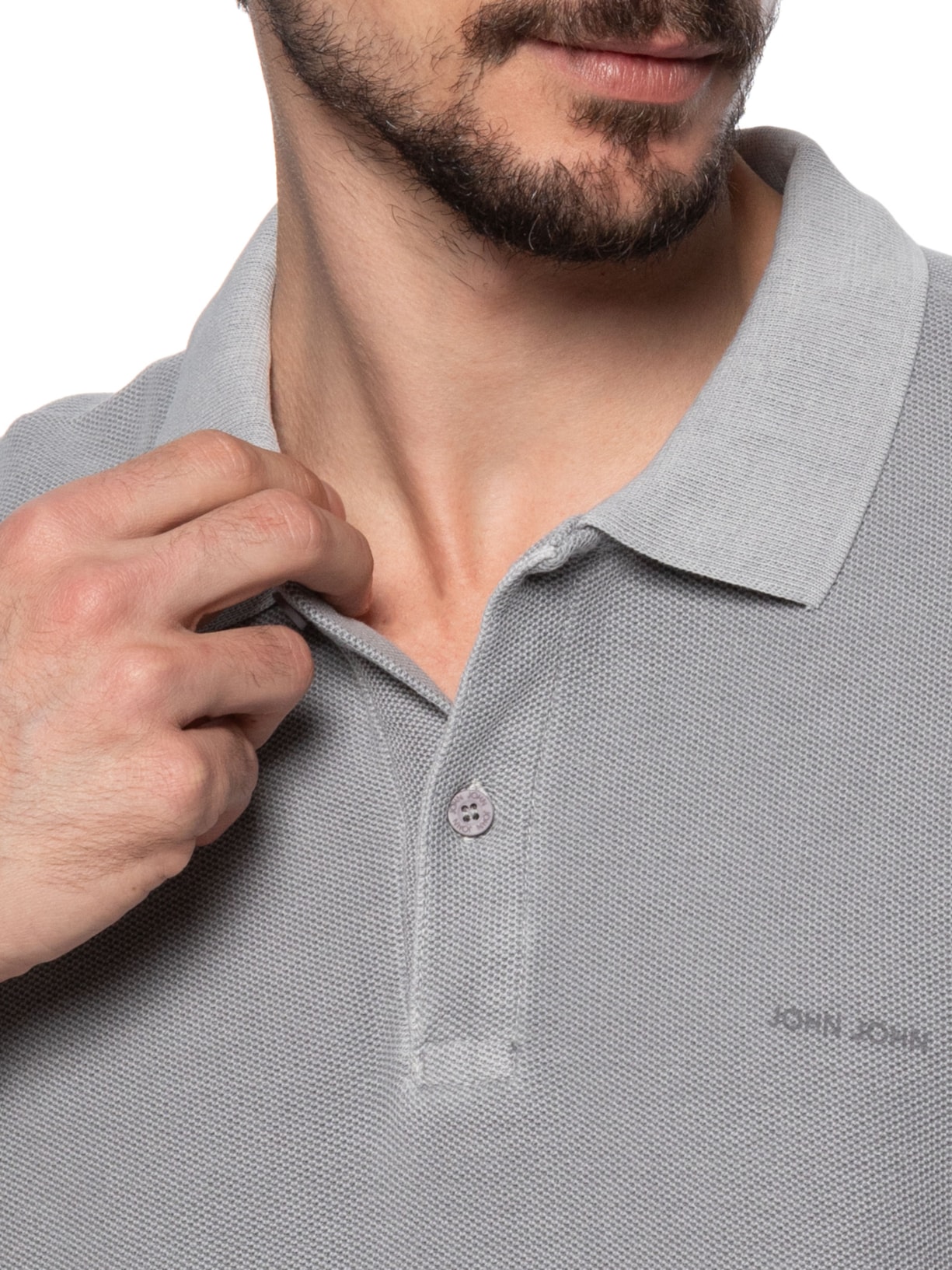 Polo Masculina Stone Cinza John John