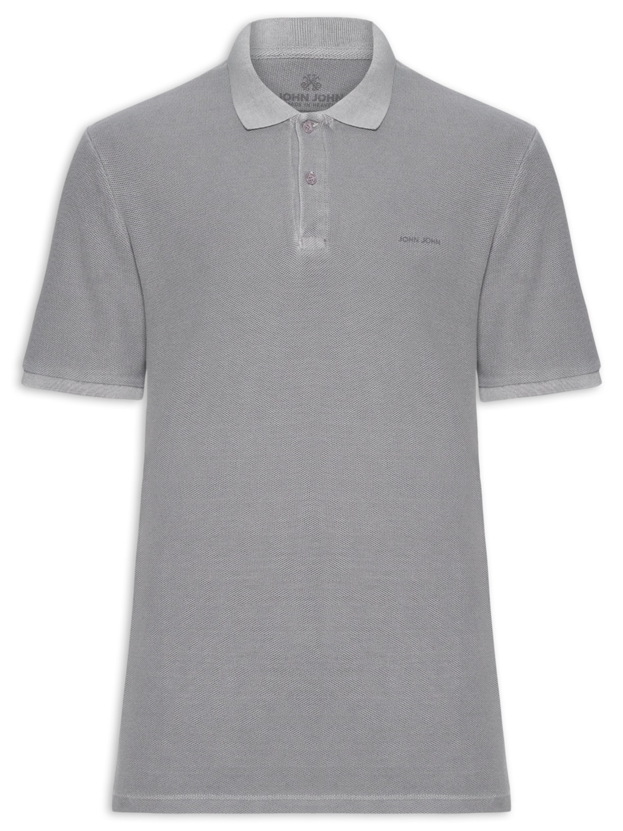 Polo Masculina Stone - Cinza