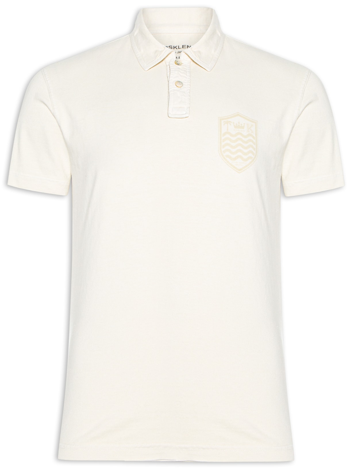 Polo Masculina Stone Manga Curta Colors - Bege