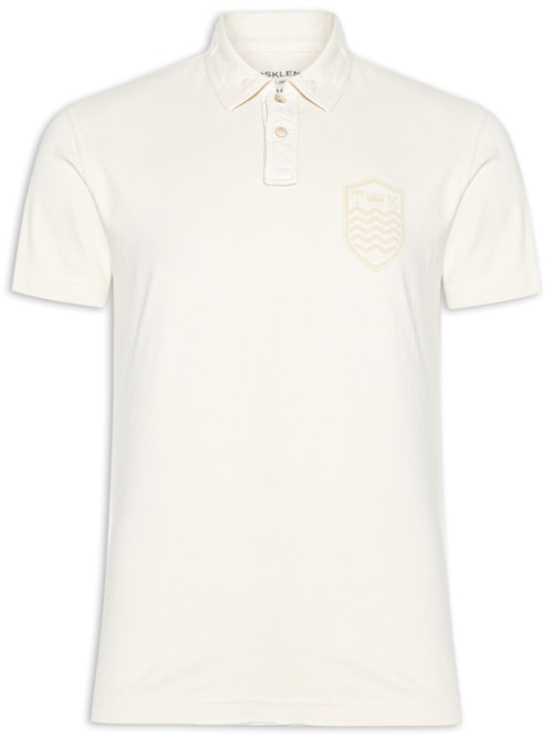 Polo Masculina Stone Manga Curta Colors - Bege