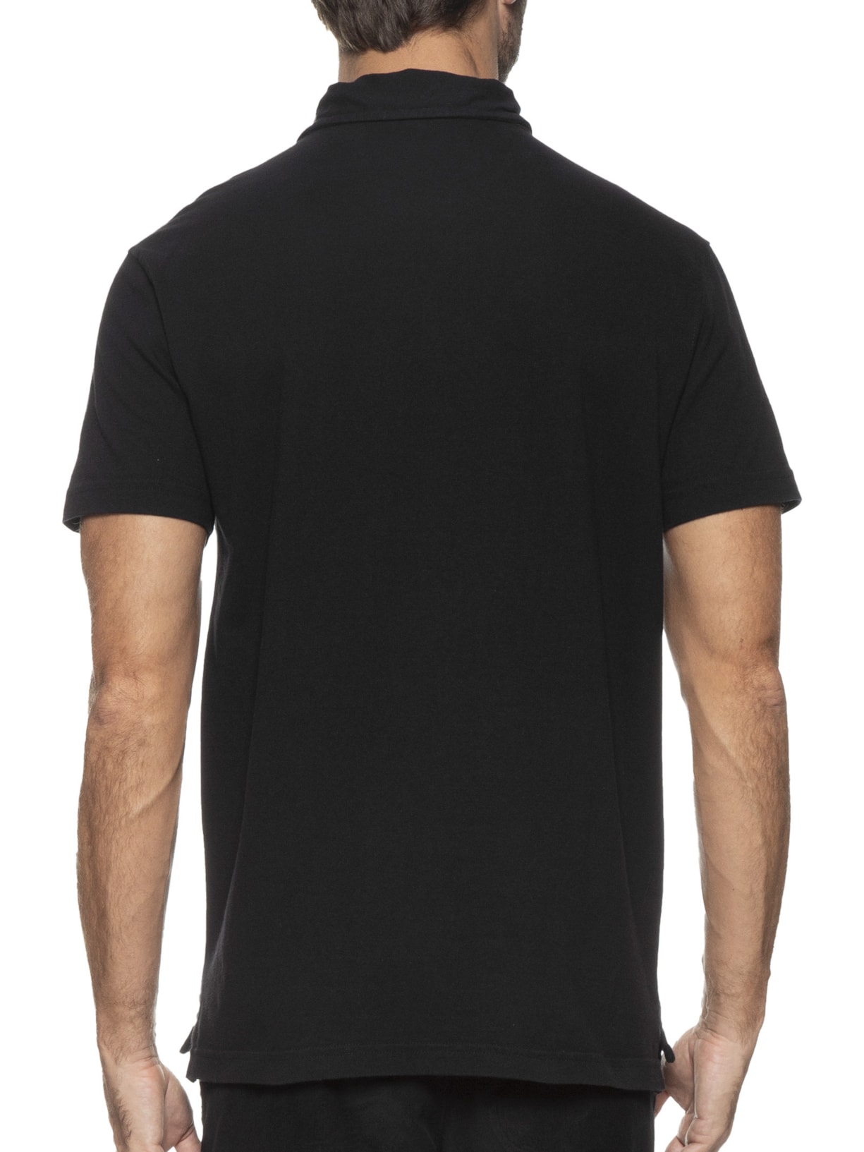 Polo Masculina Stone Manga Curta Colors Preto Osklen