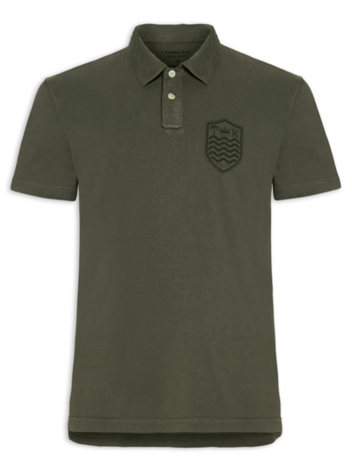 Polo Masculina Stone Manga Curta Colors - Verde