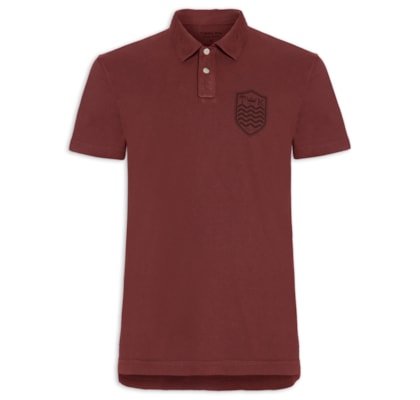 Polo Masculina Stone Manga Curta Colors - Vermelho