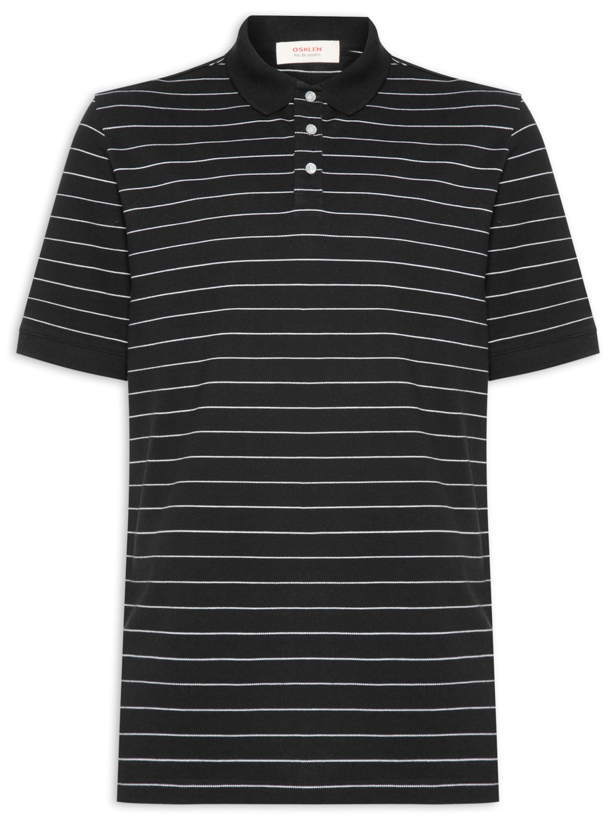 Polo Masculina Stripes Over Pb - Preto