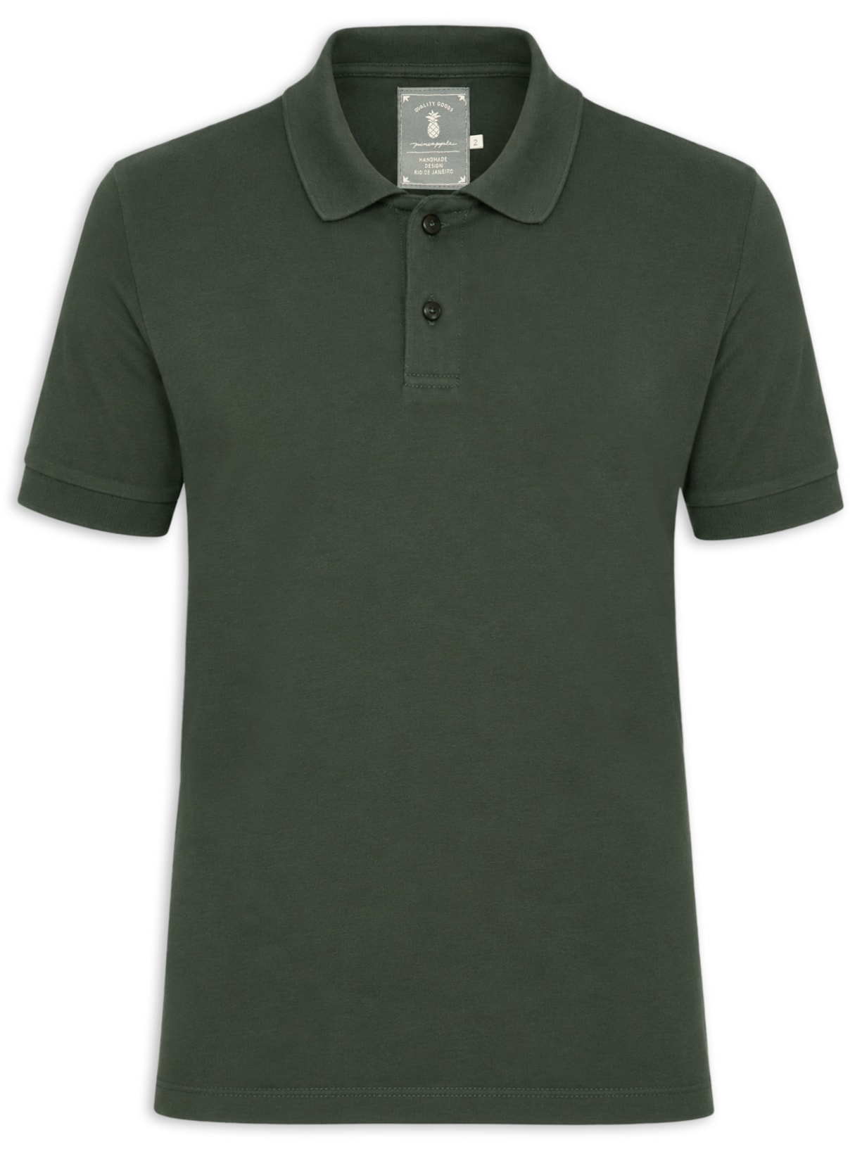 Polo Masculina Suedine Egípcio Verde Pineapple