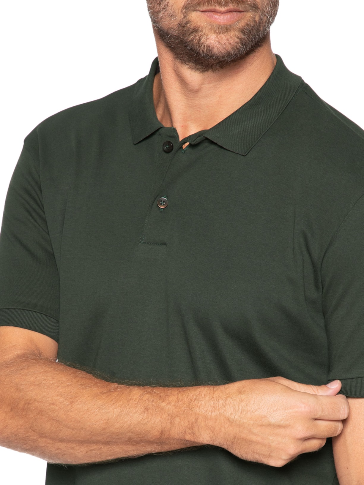 Polo Masculina Suedine Egípcio Verde Pineapple