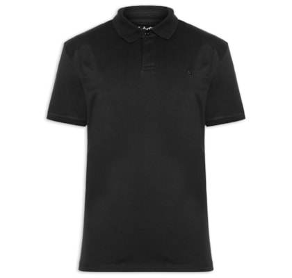 Polo Masculina Suedine Pima - Preto
