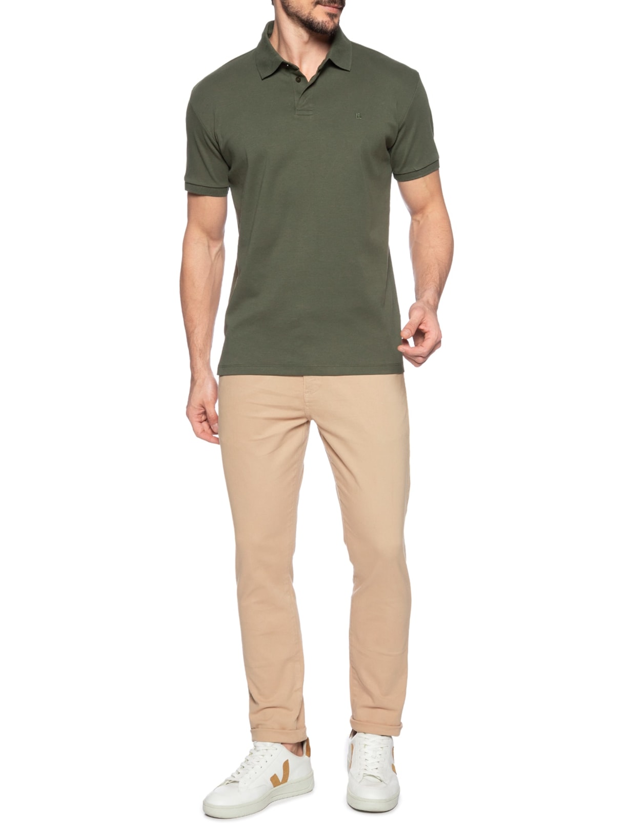 Polo Masculina Suedine Pima Verde  Foxton