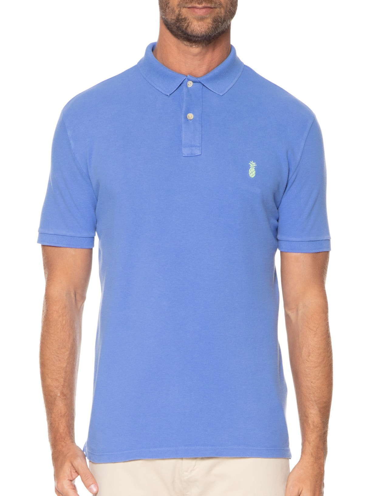 Polo Masculina Summer Azul Pineapple