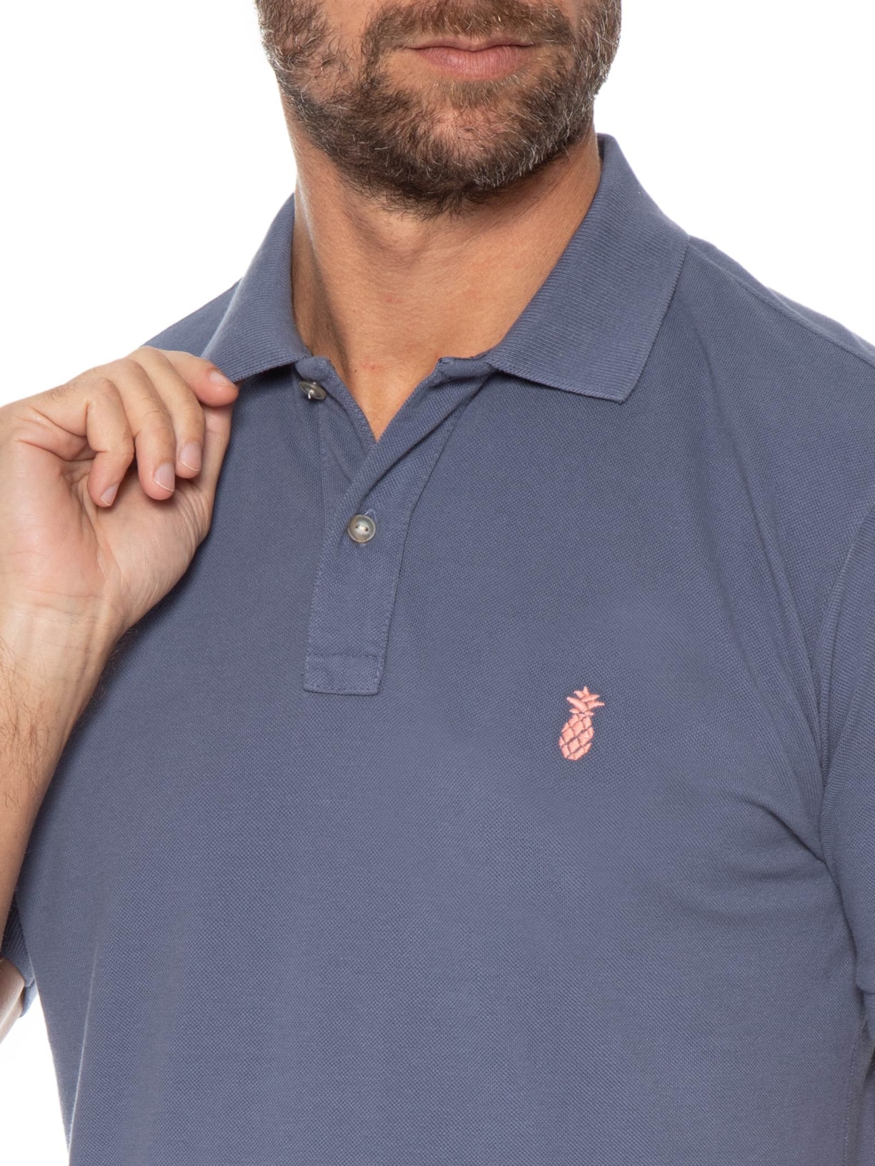 Polo Masculina Summer Azul Pineapple