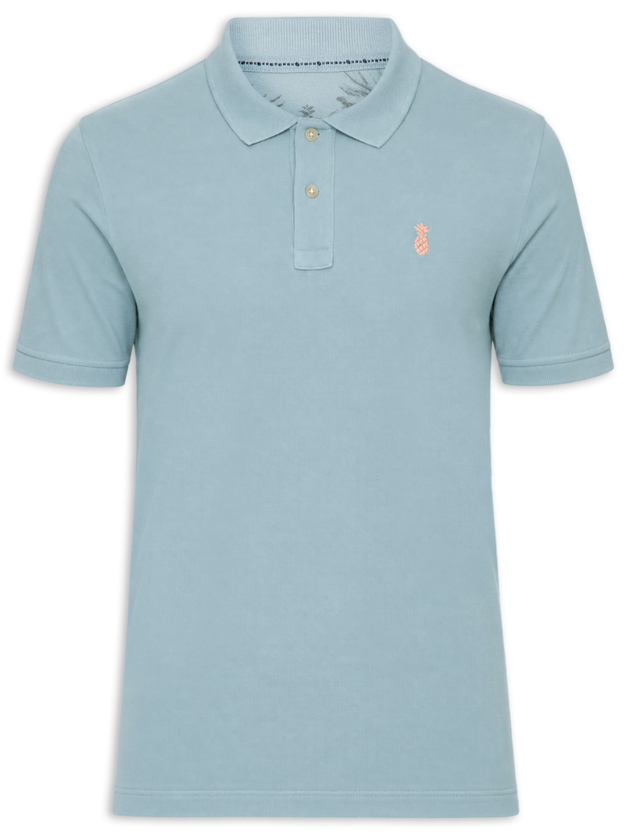 Polo Masculina Summer Azul Claro Pineapple