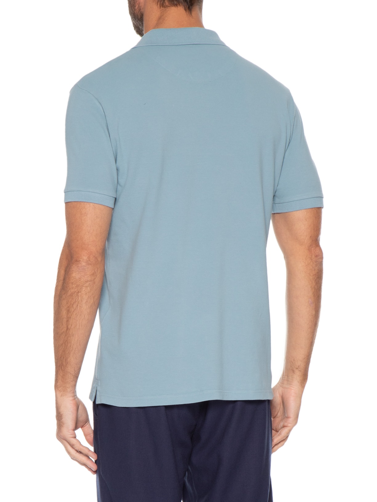 Polo Masculina Summer Azul Claro Pineapple