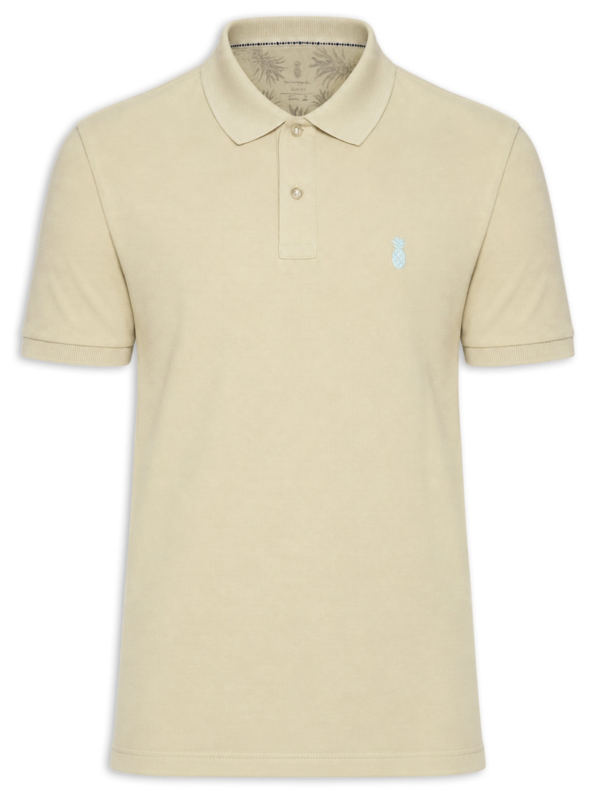 Polo Masculina Summer Bege Pineapple