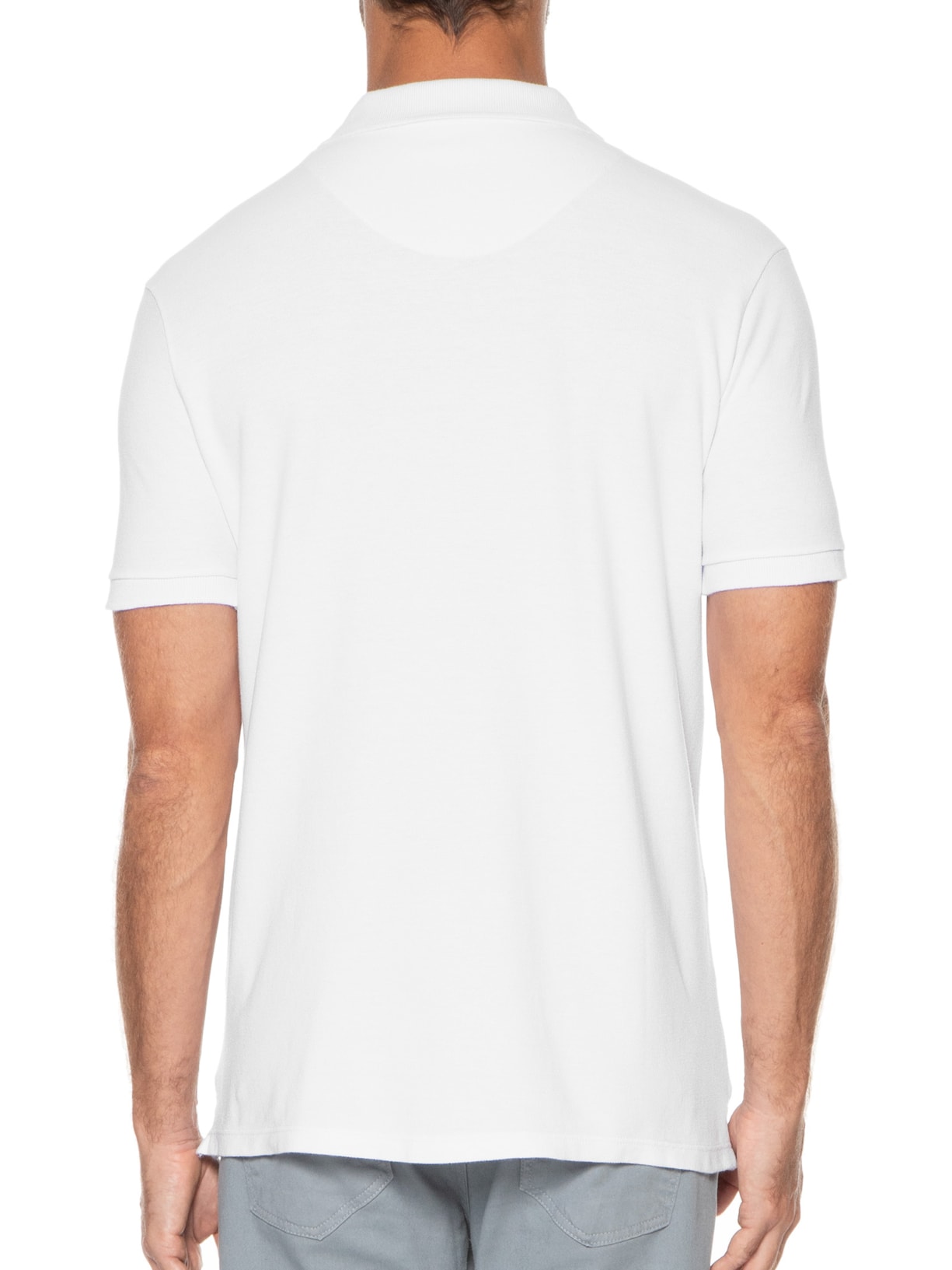 Polo Masculina Summer Branco Pineapple