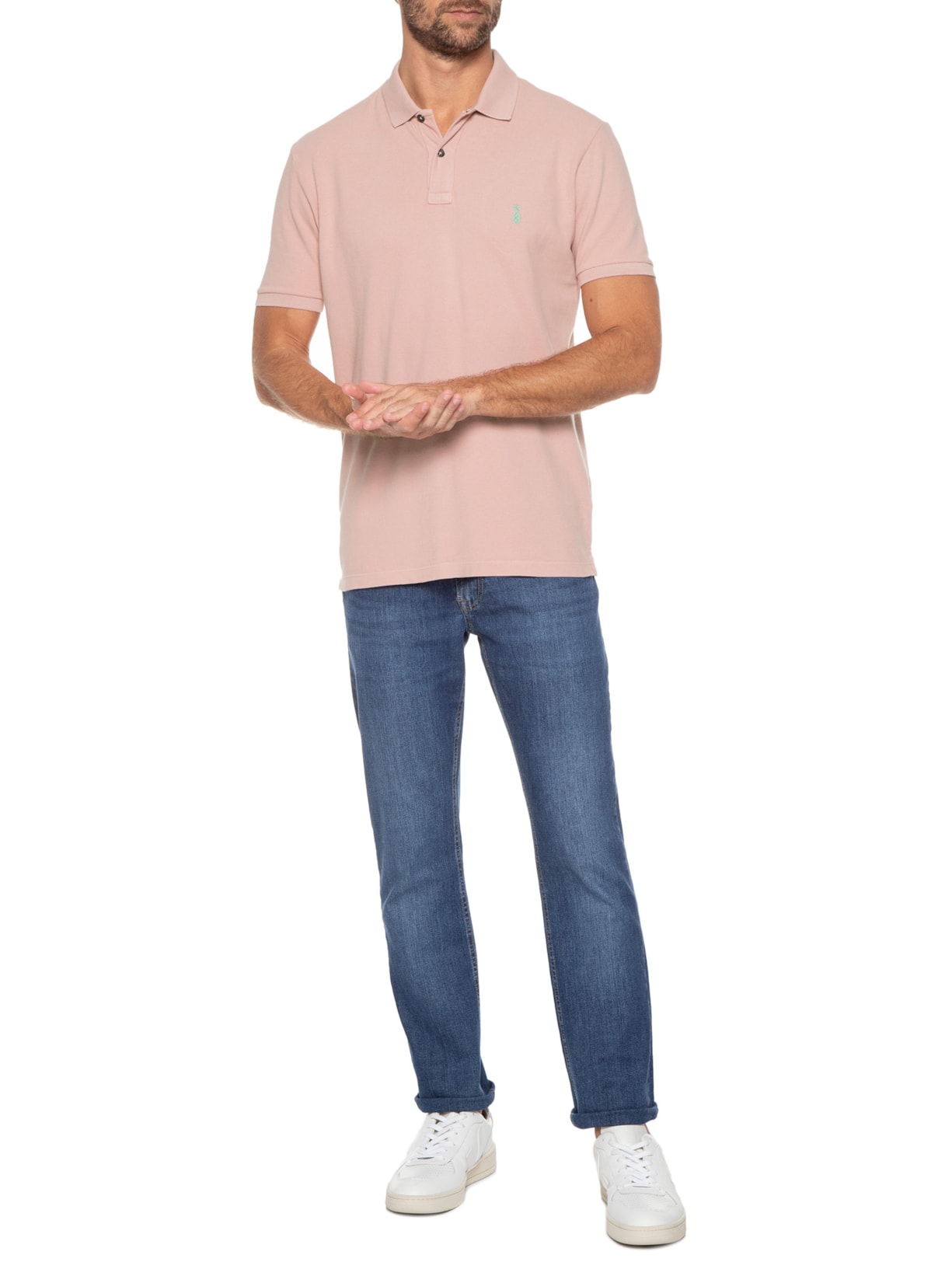 Polo Masculina Summer Rosa Pineapple