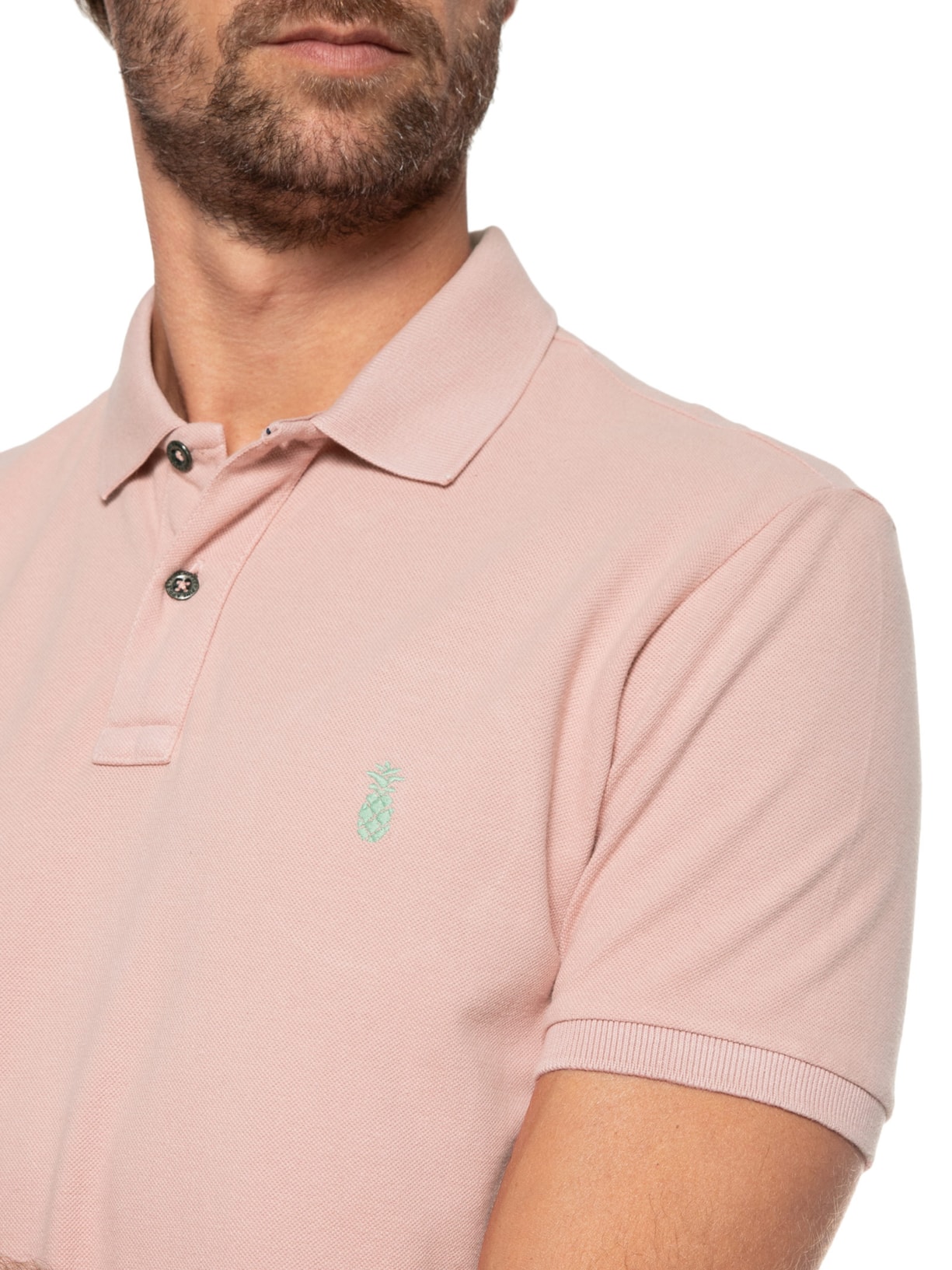 Polo Masculina Summer Rosa Pineapple