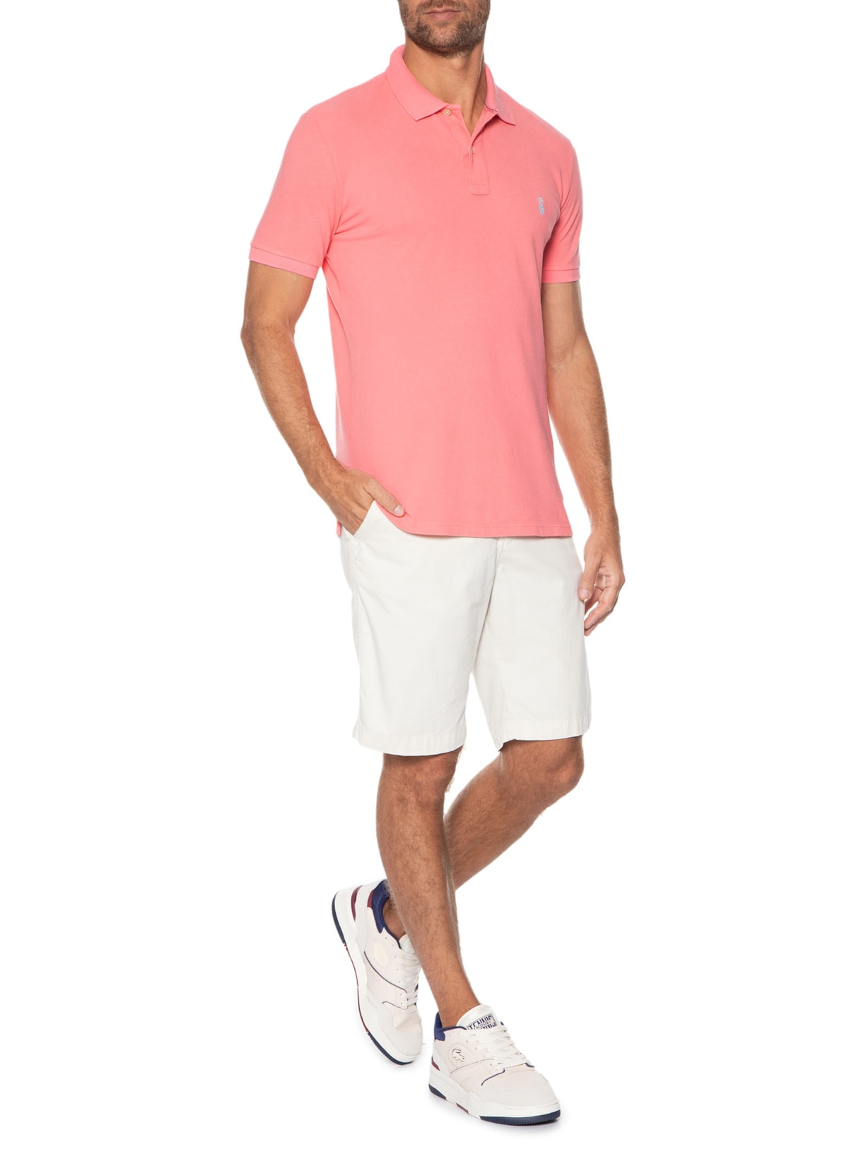 Polo Masculina Summer Rosa Pineapple