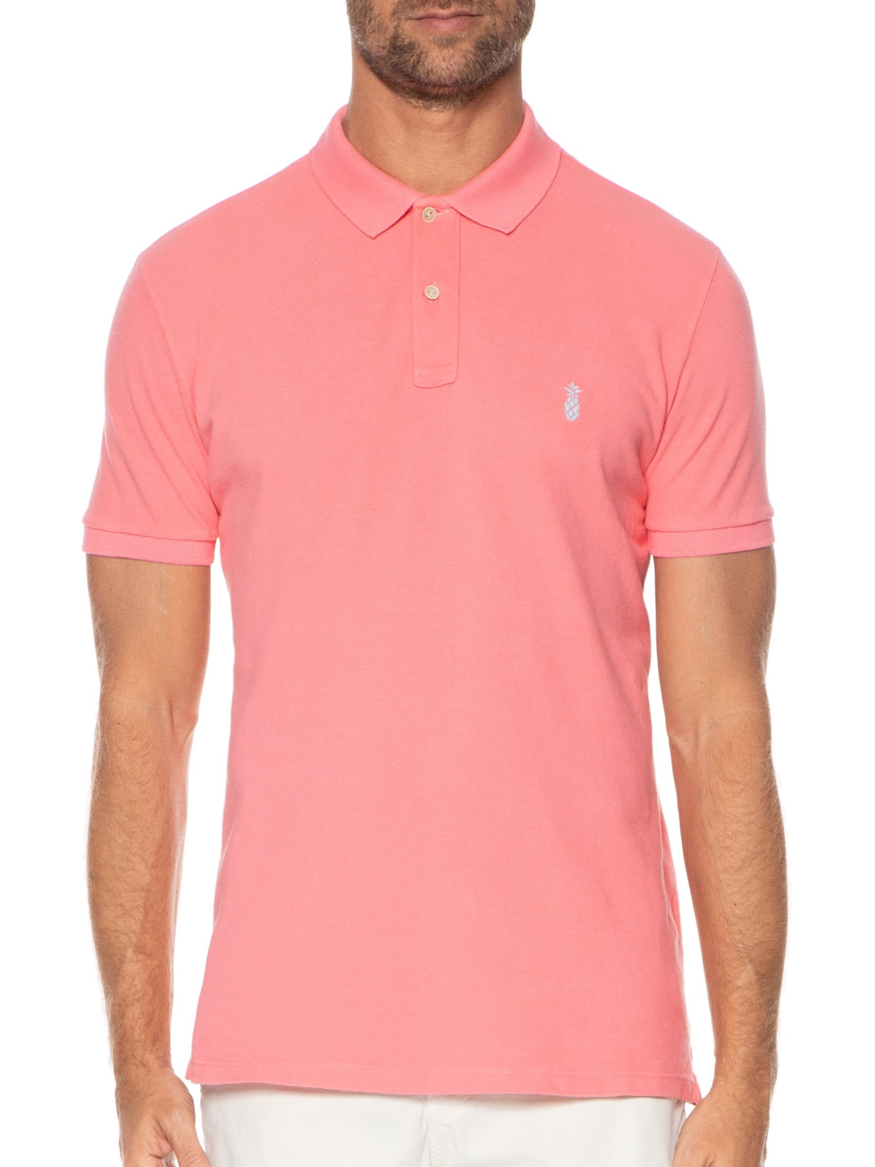 Polo Masculina Summer Rosa Pineapple