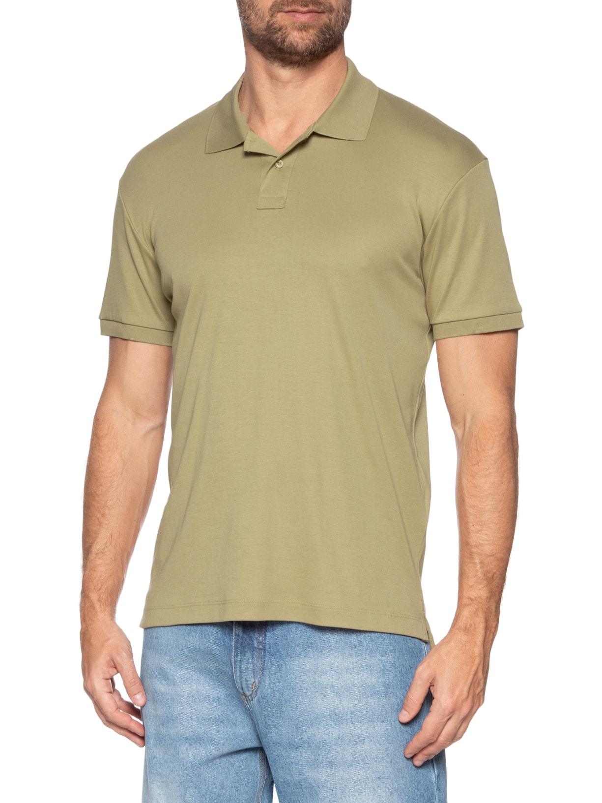 Polo Masculina Supersoft Bege Osklen