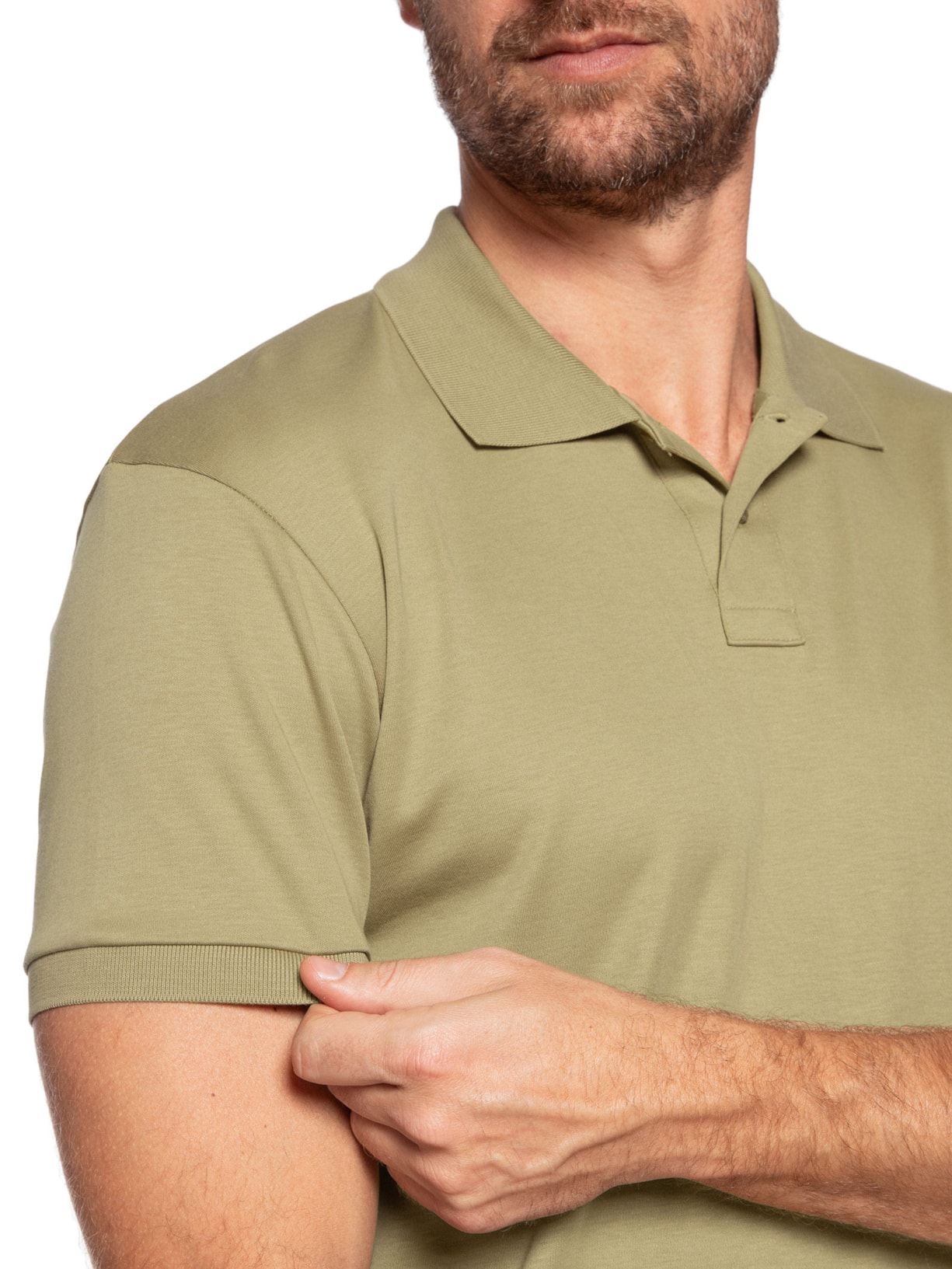 Polo Masculina Supersoft Bege Osklen