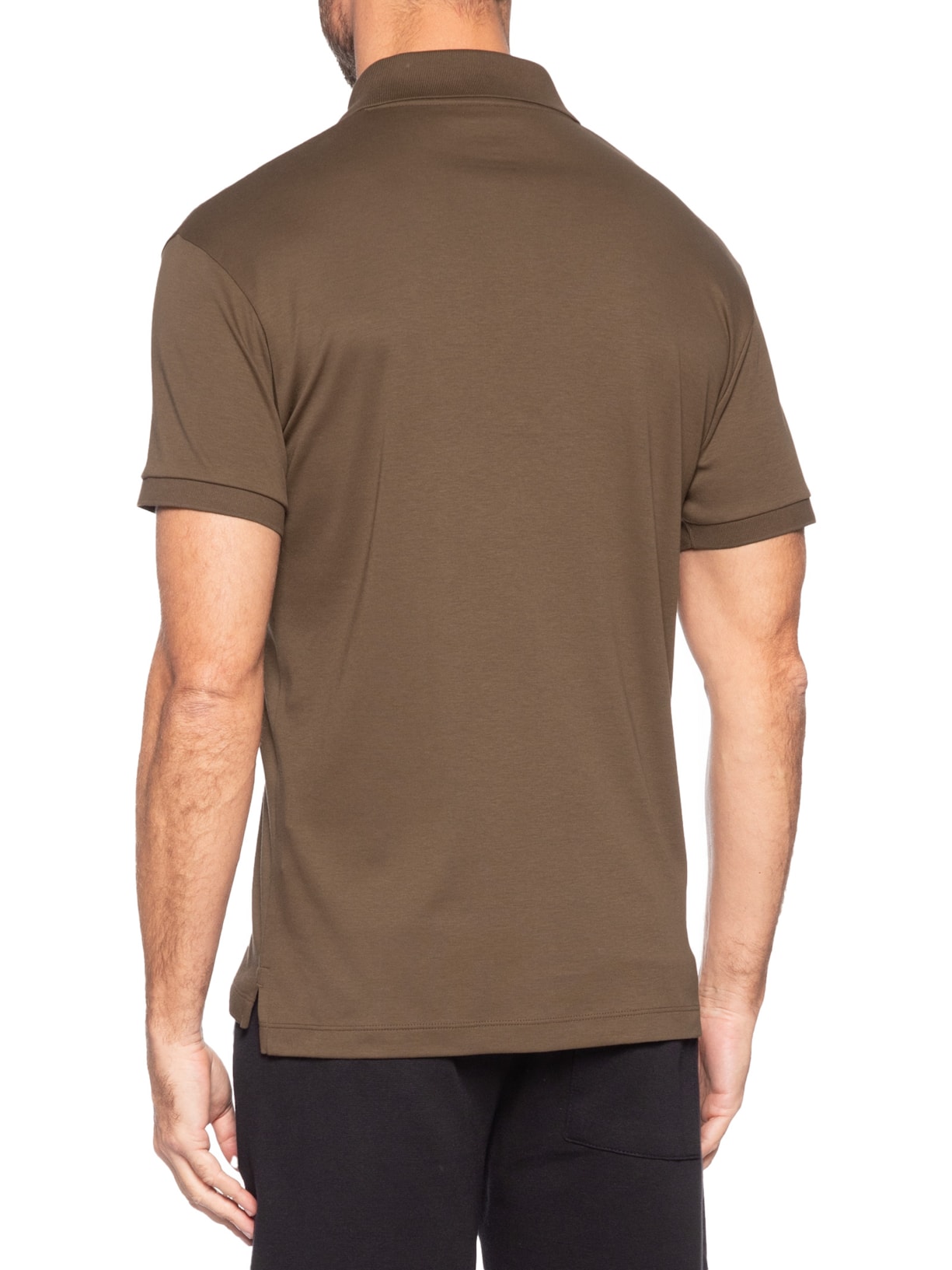 Polo Masculina Supersoft Brasão Marrom Osklen
