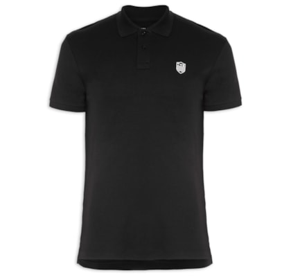 Polo Masculina Supersoft Brasão - Preto