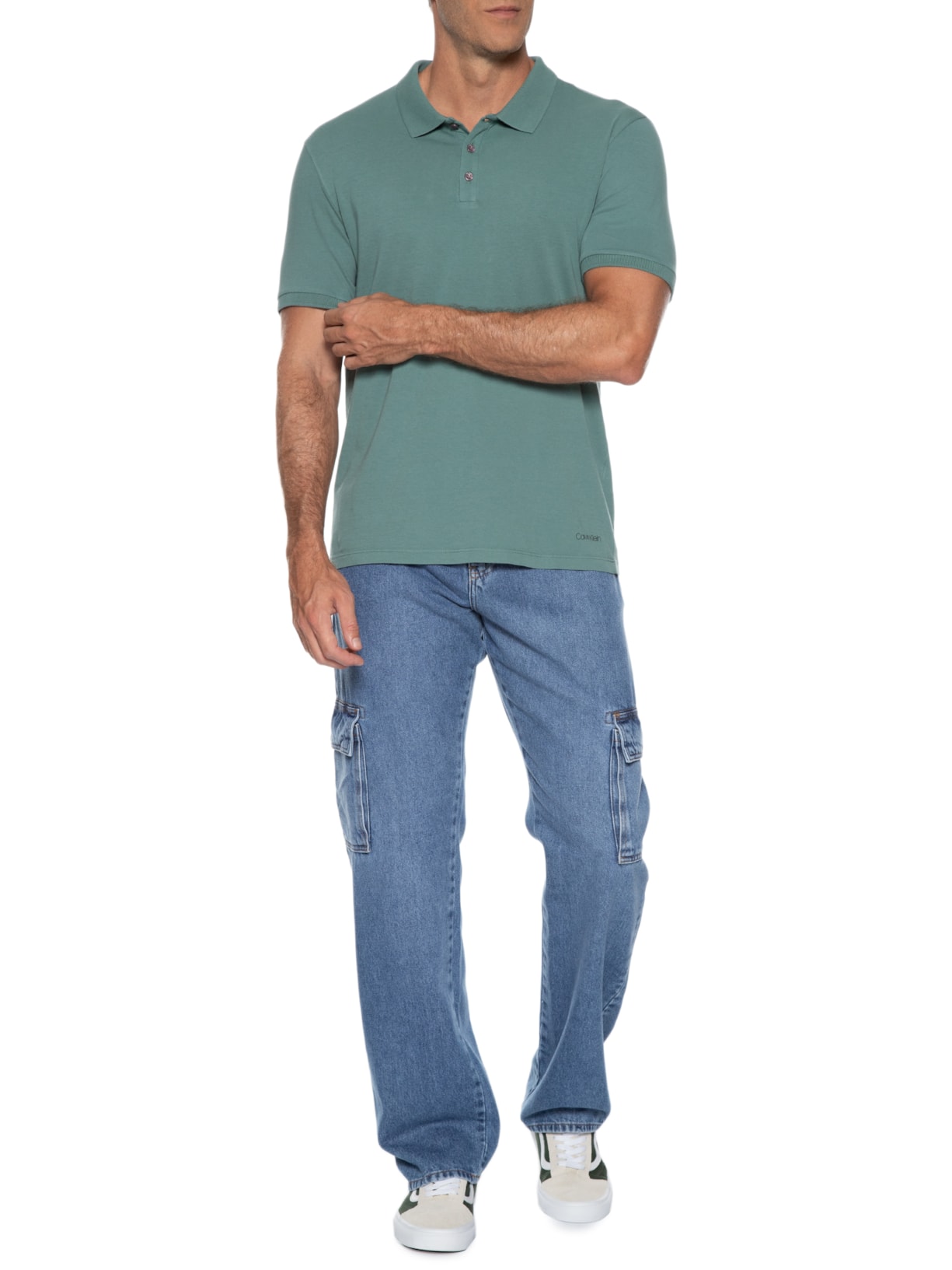 Polo Masculina Swimwear Verde Calvin Klein Jeans