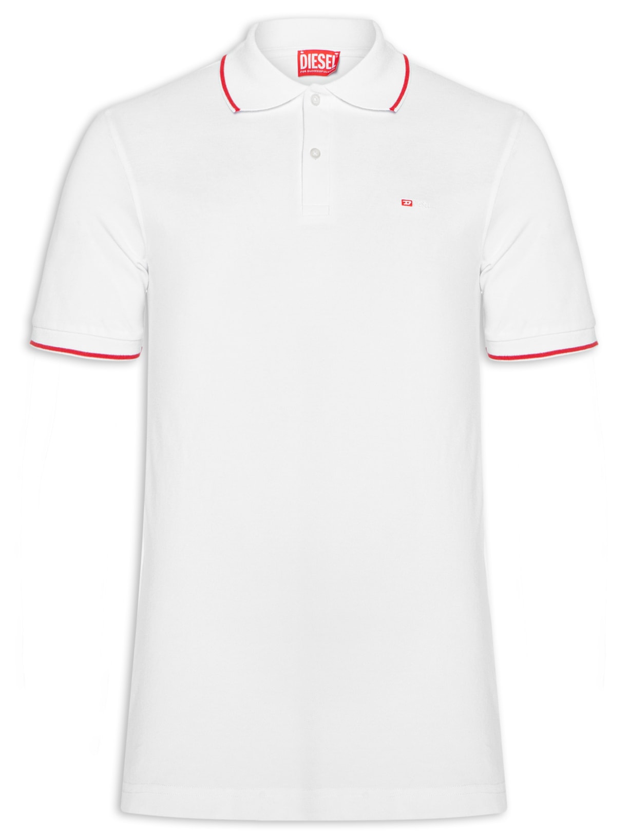 Polo Masculina T-Ferry Microdiv Logo Bordado - Branco