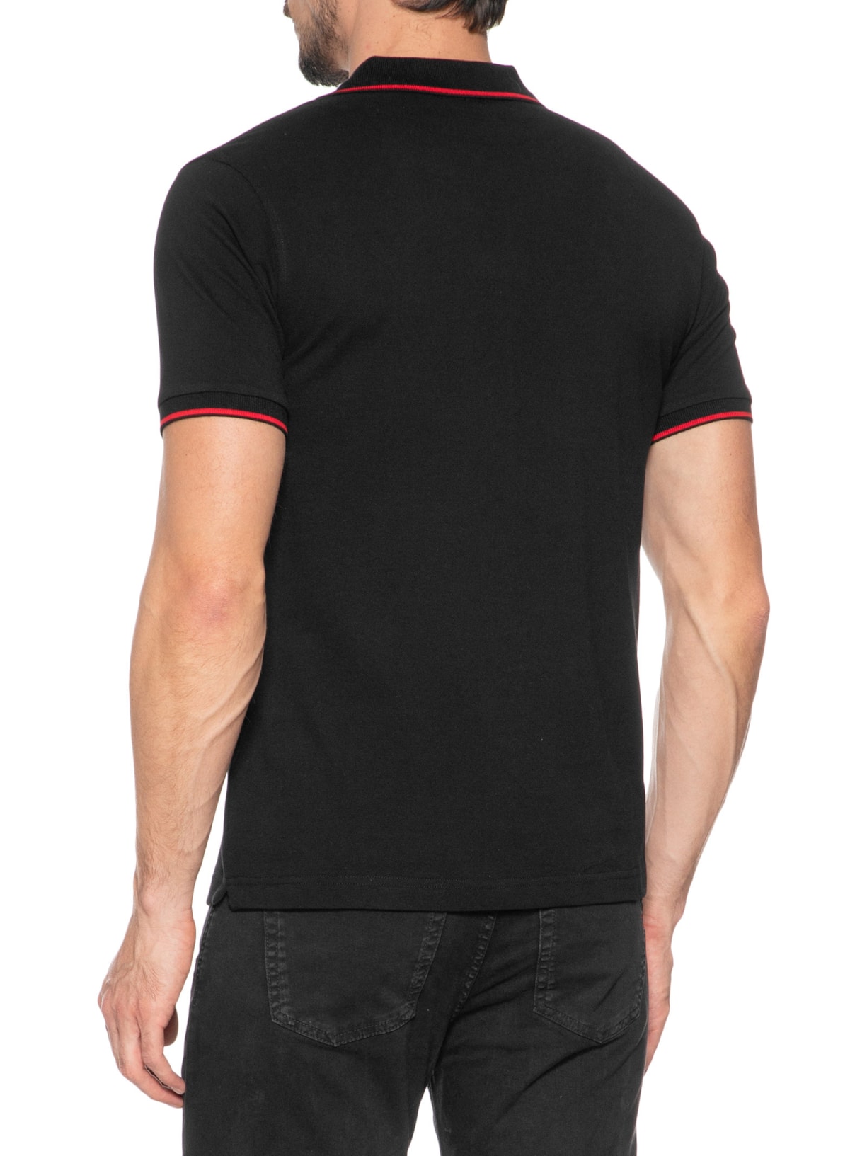 Polo Masculina T-Ferry Microdiv Logo Bordado Preto Diesel