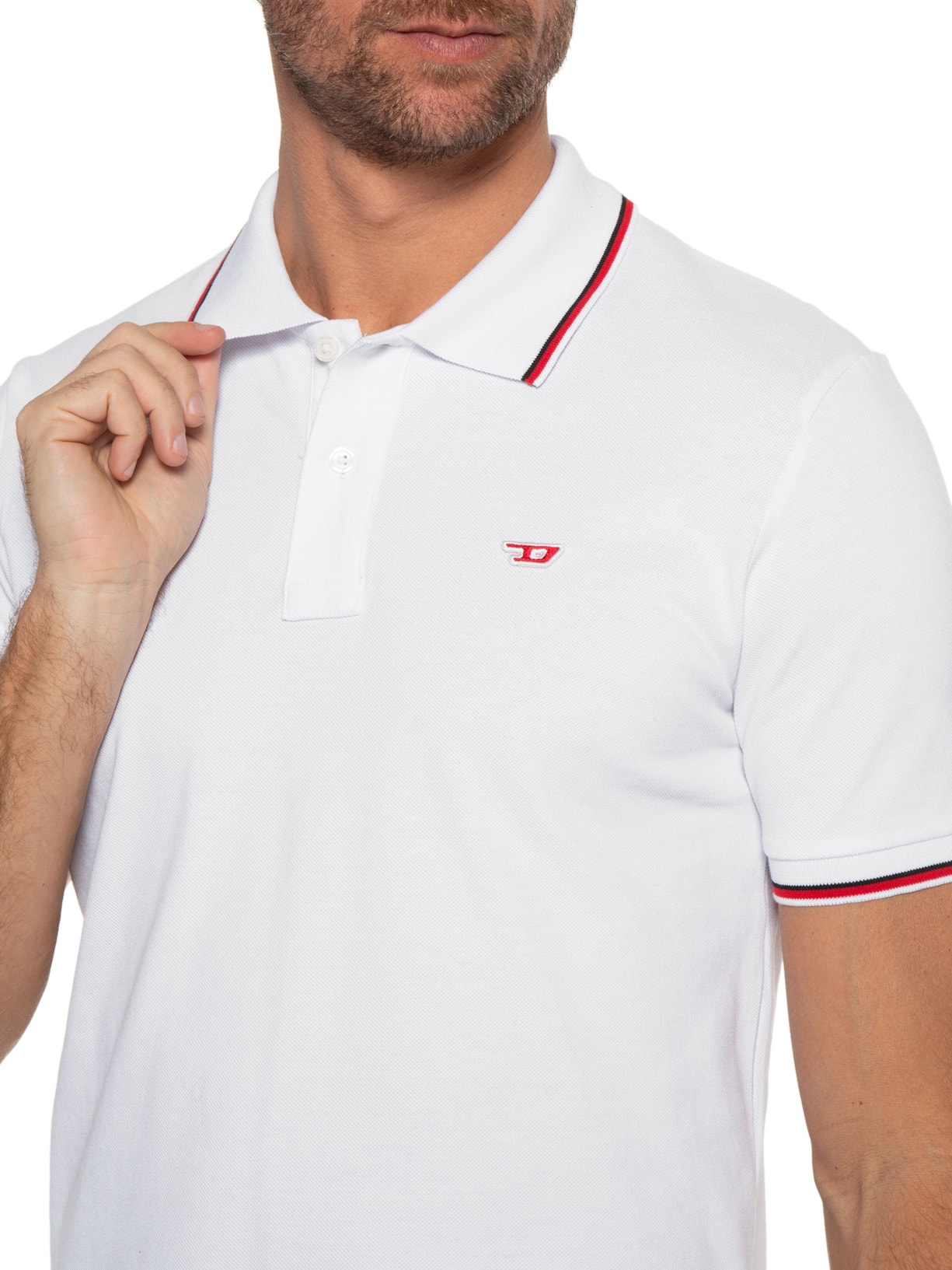 Polo Masculina T-smith-d Branco Diesel