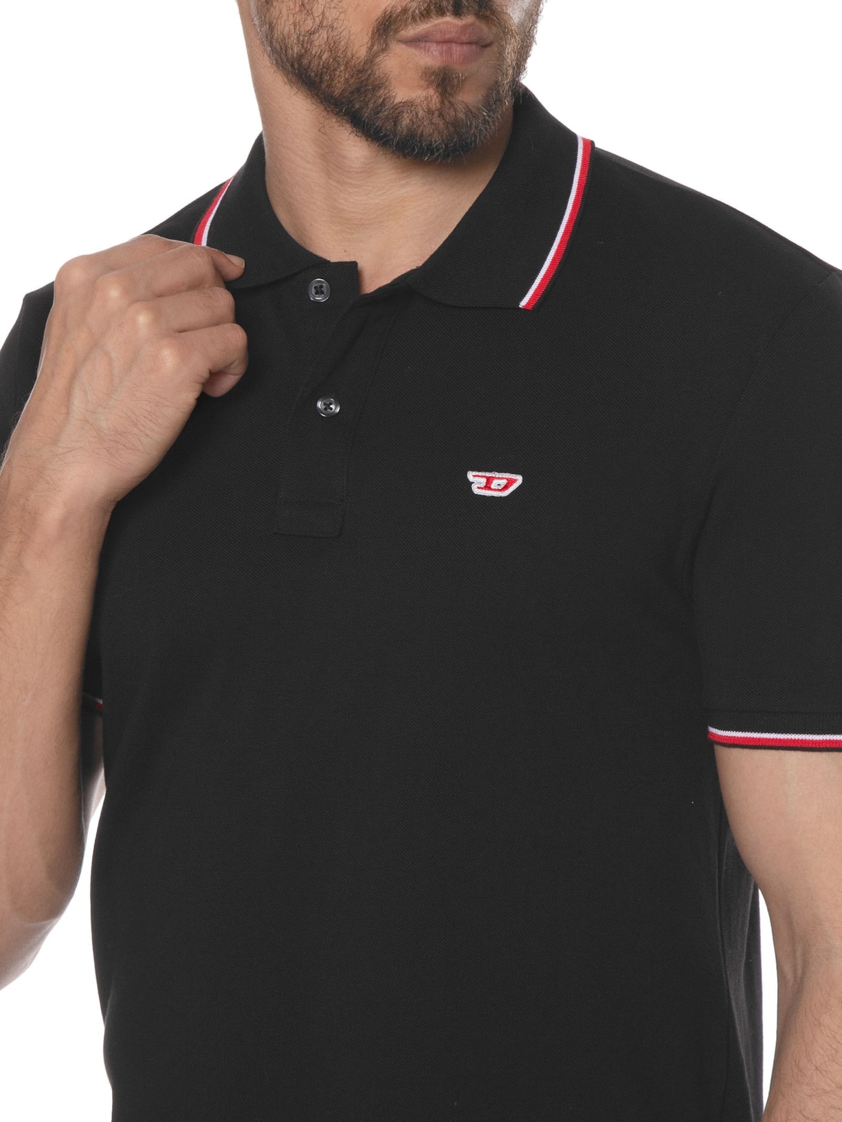 Polo Masculina T-smith-d Preto Diesel