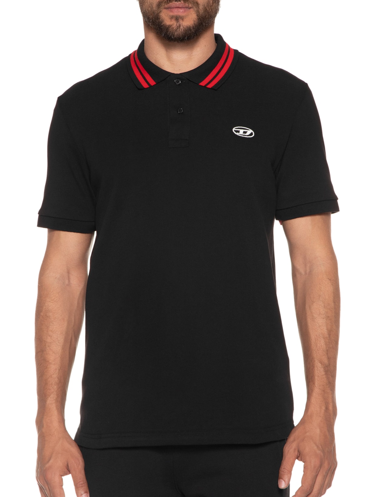 Polo Masculina T-vaida Preto Diesel