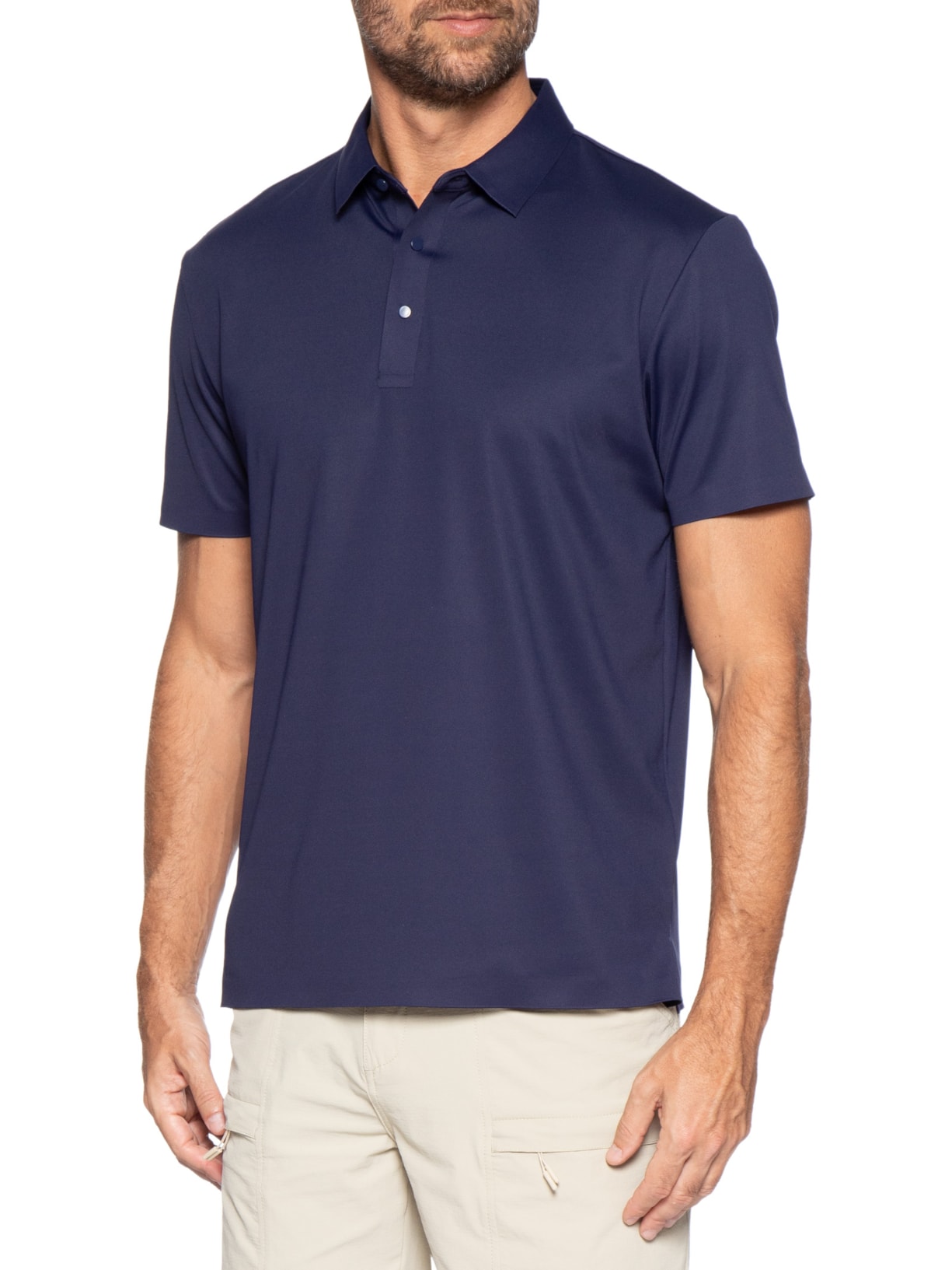 Polo Masculina Tech Corte A Laser Azul '2 Essential
