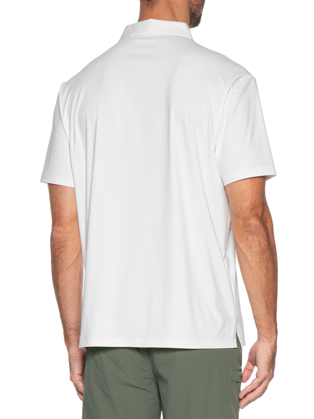 Polo Masculina Tech Corte A Laser Branco '2 Essential