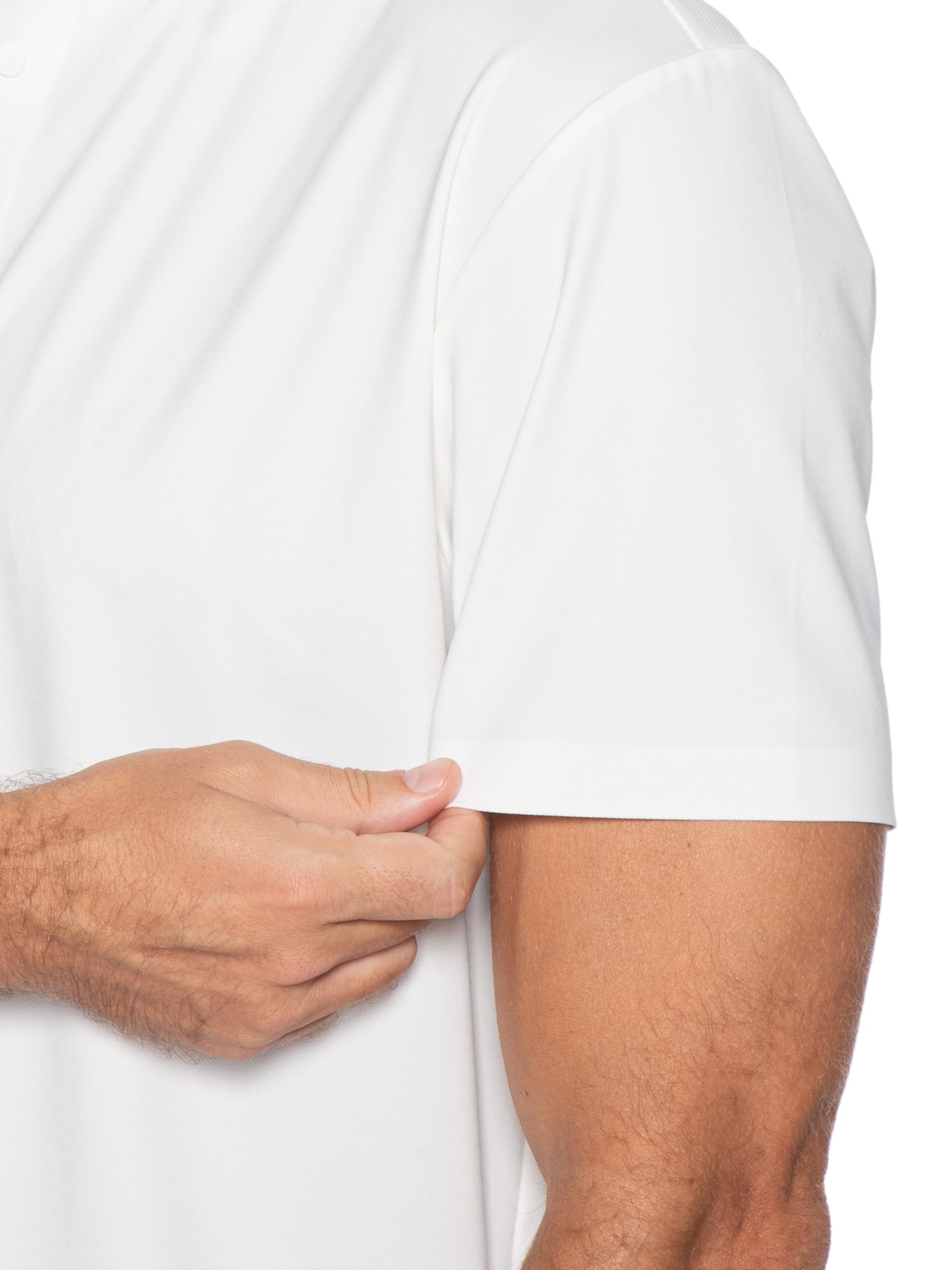Polo Masculina Tech Corte A Laser Branco '2 Essential